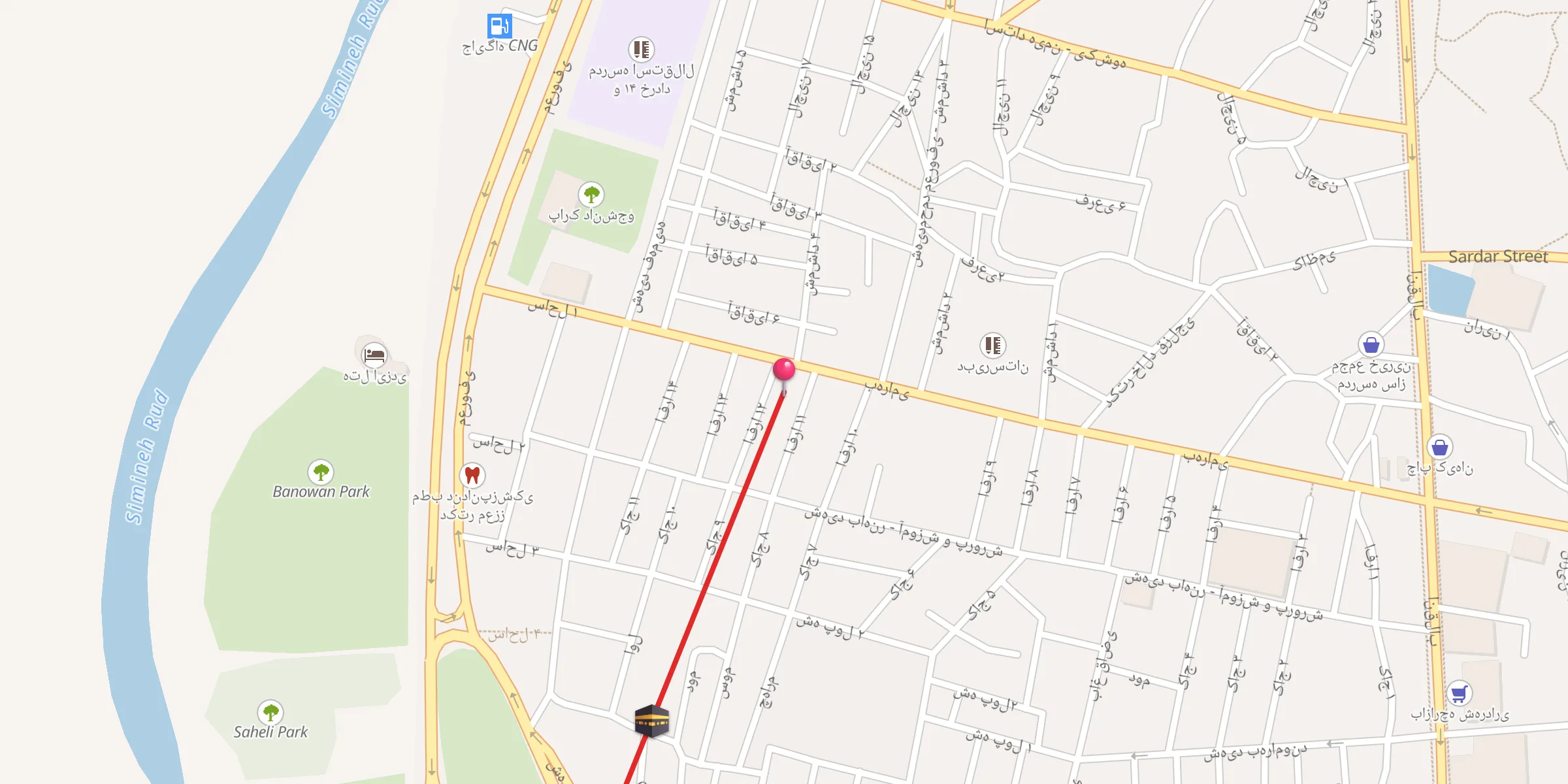 Carte de localisation : مسجد حضرت عمر بن خطاب (رض)