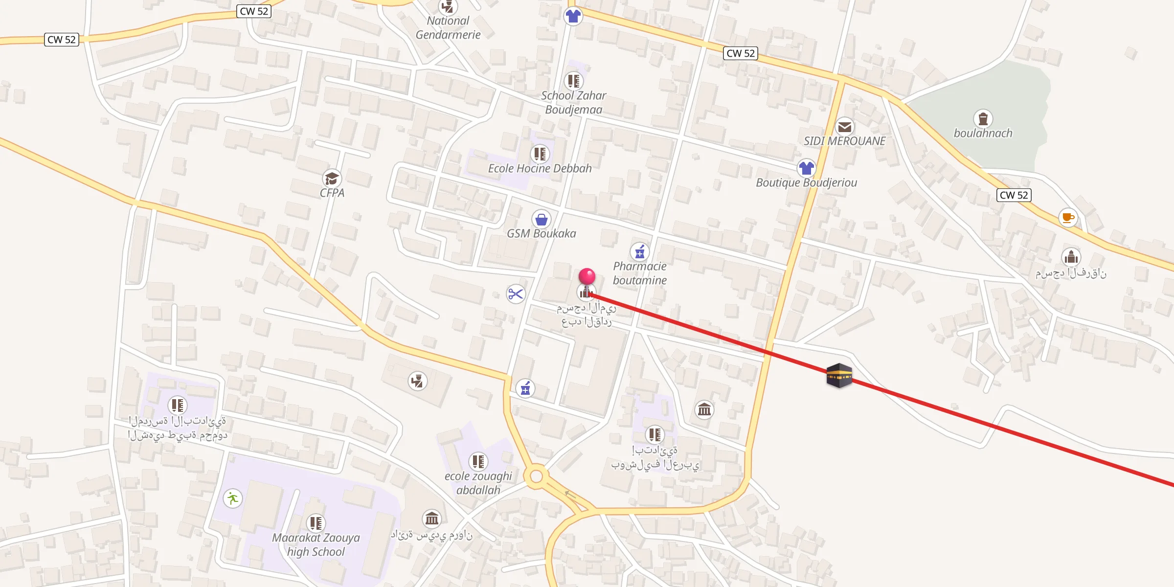 Carte de localisation : مسجد الأمير عبد القادر
