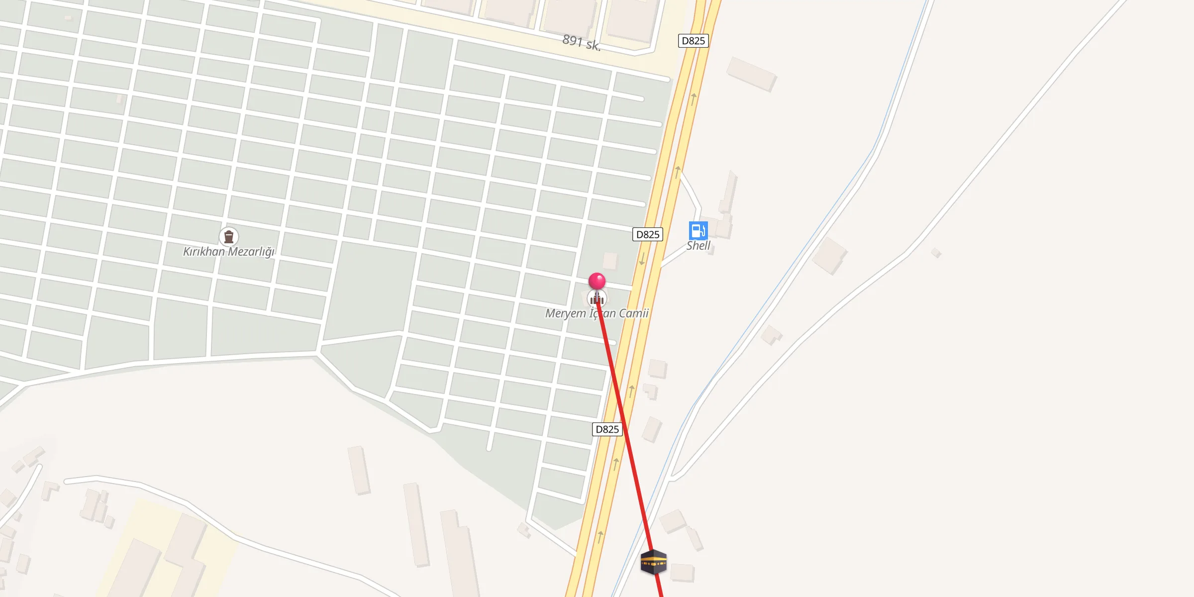 Carte de localisation : Meryem İçcan Camii