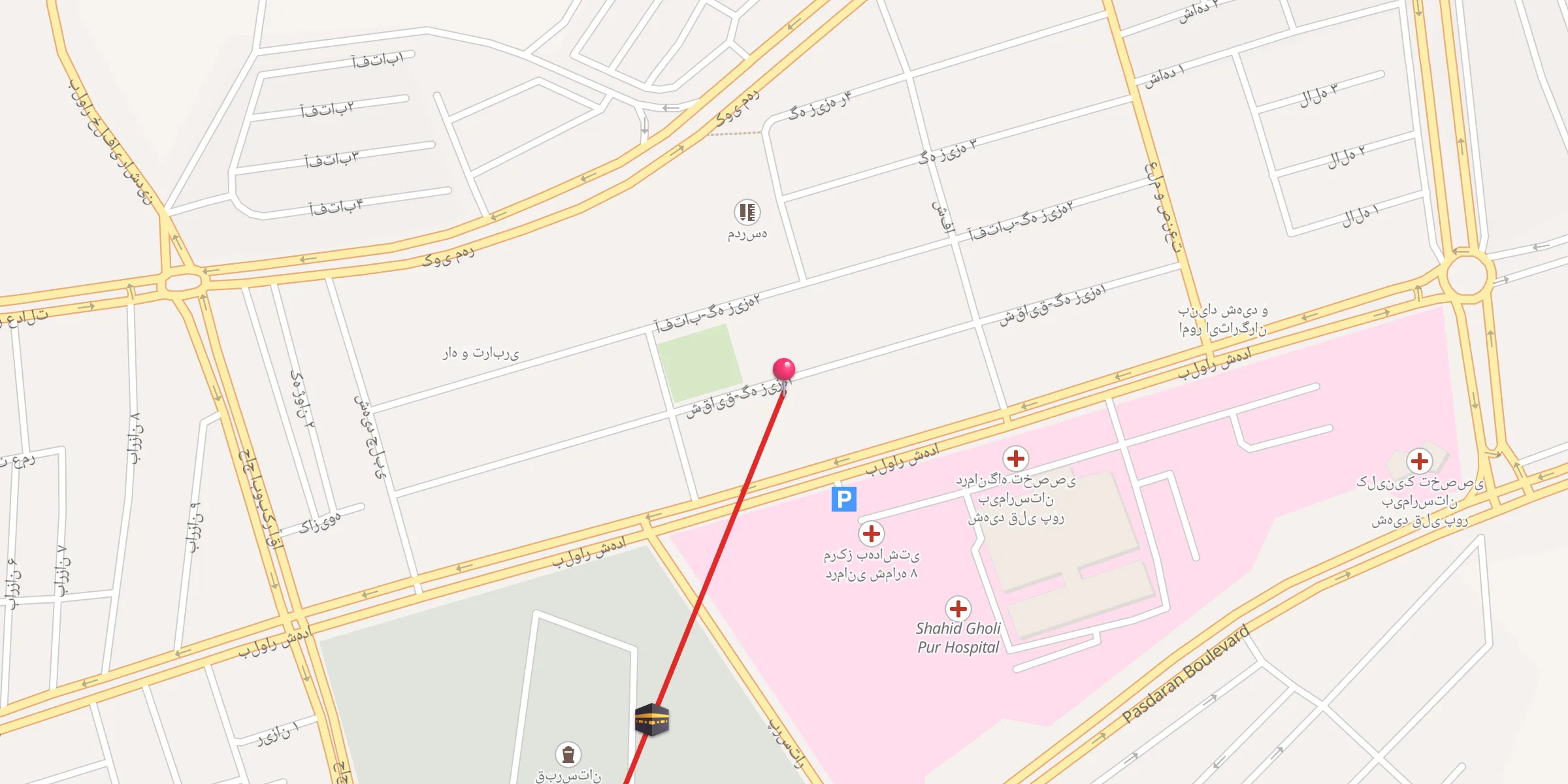 Carte de localisation : مسجد حضرت فاطمه