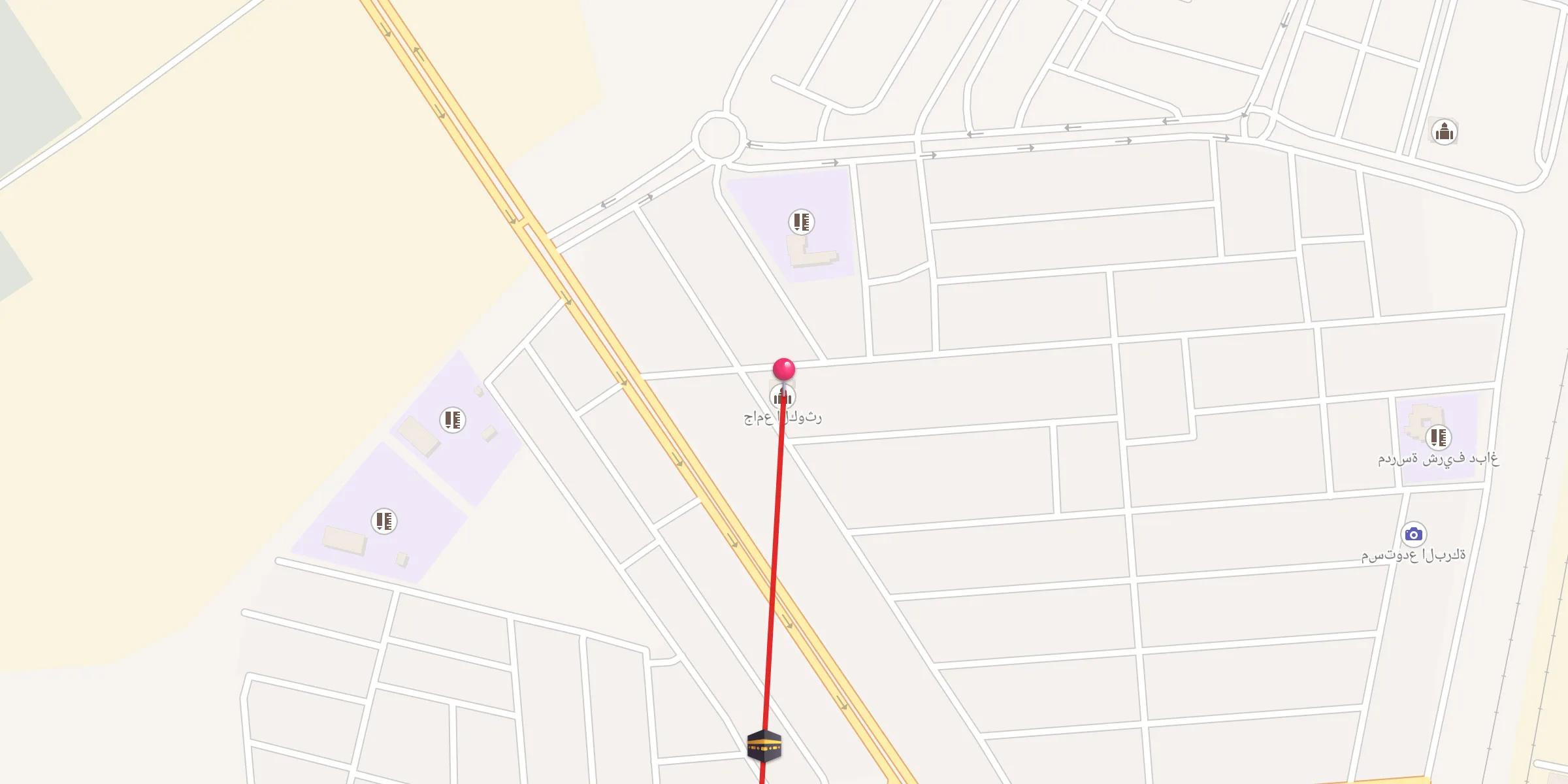 Carte de localisation : جامع الكوثر