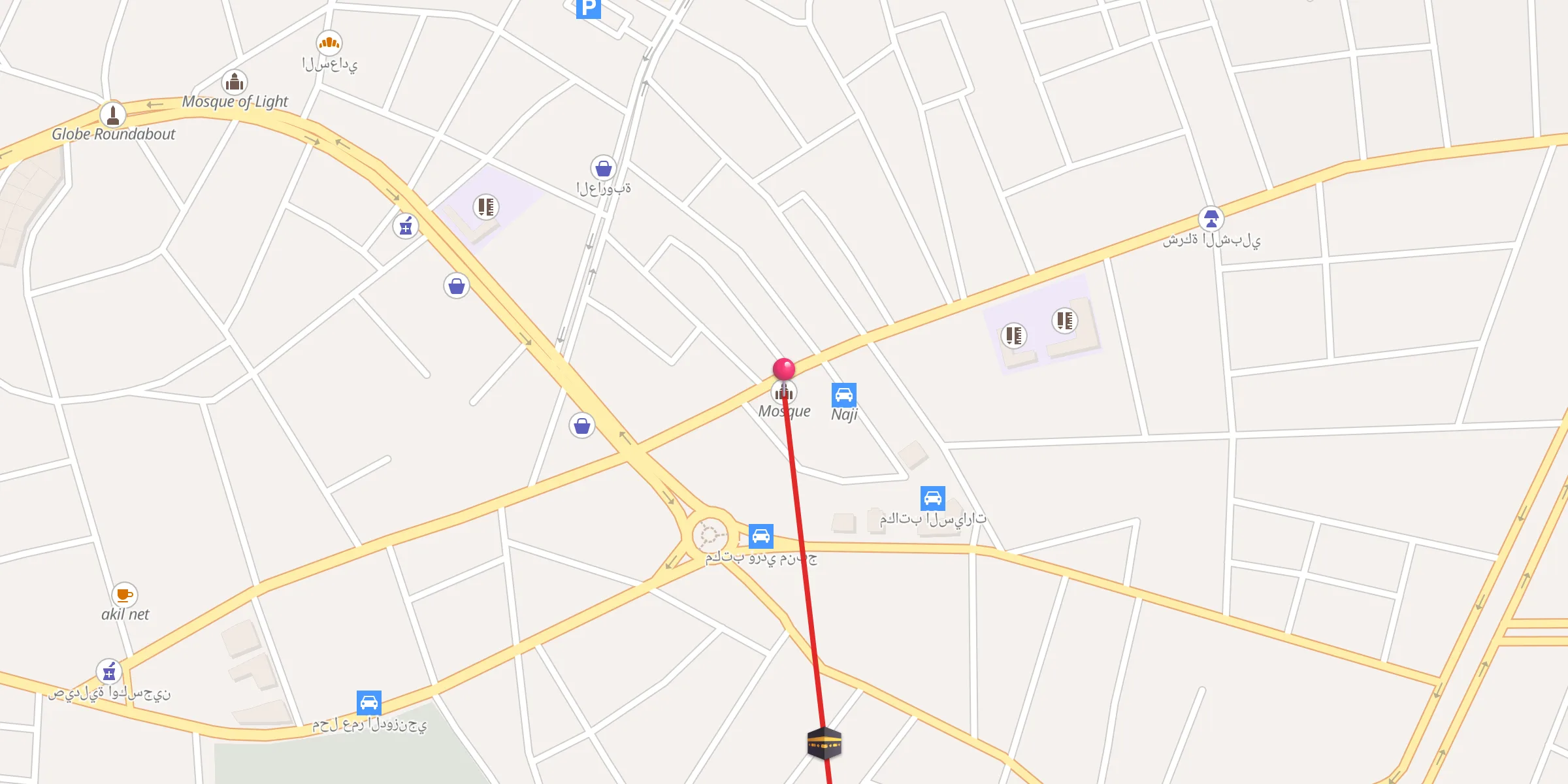 Carte de localisation : مسجد