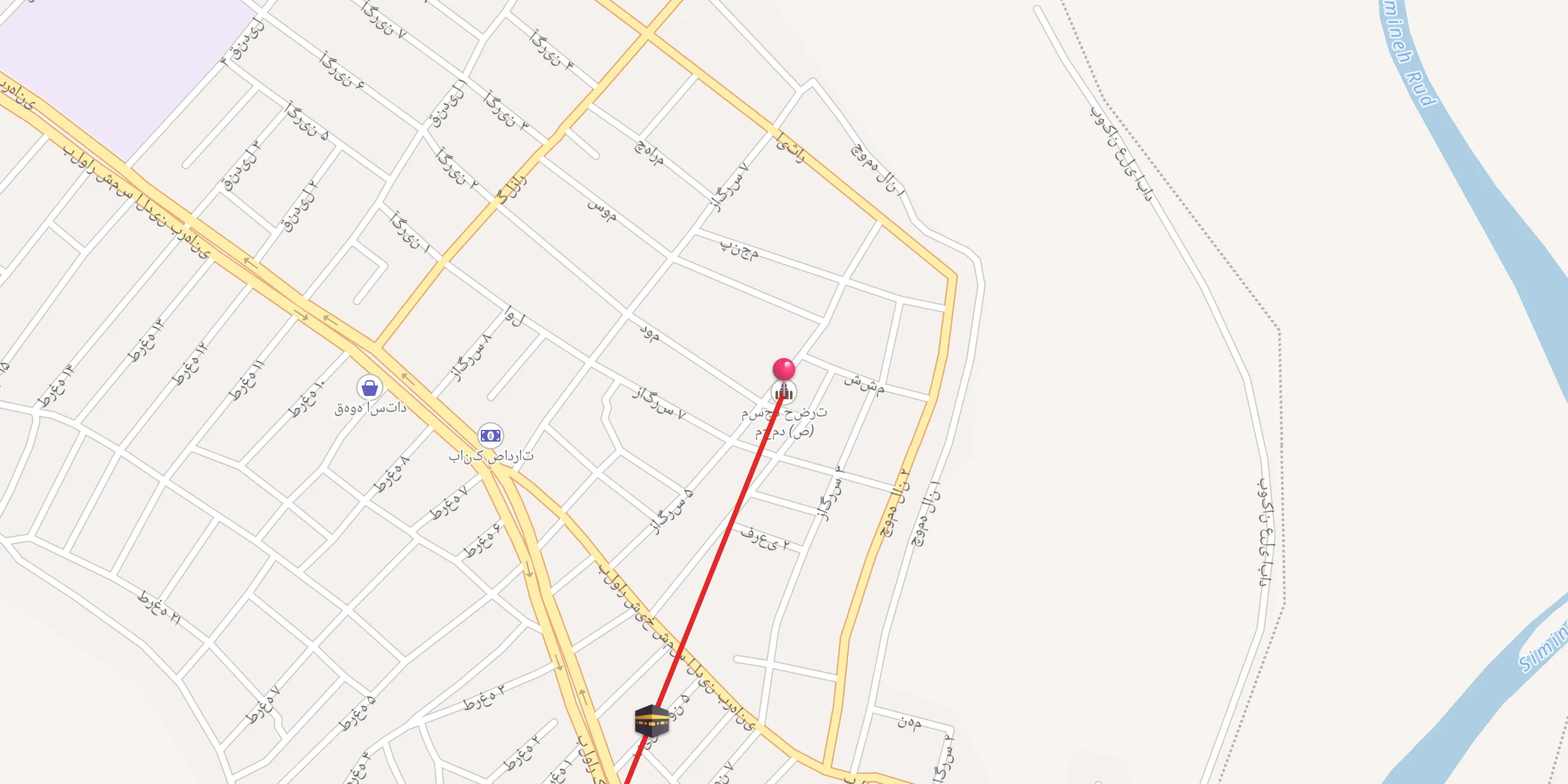 Carte de localisation : مسجد حضرت محمد (ص)