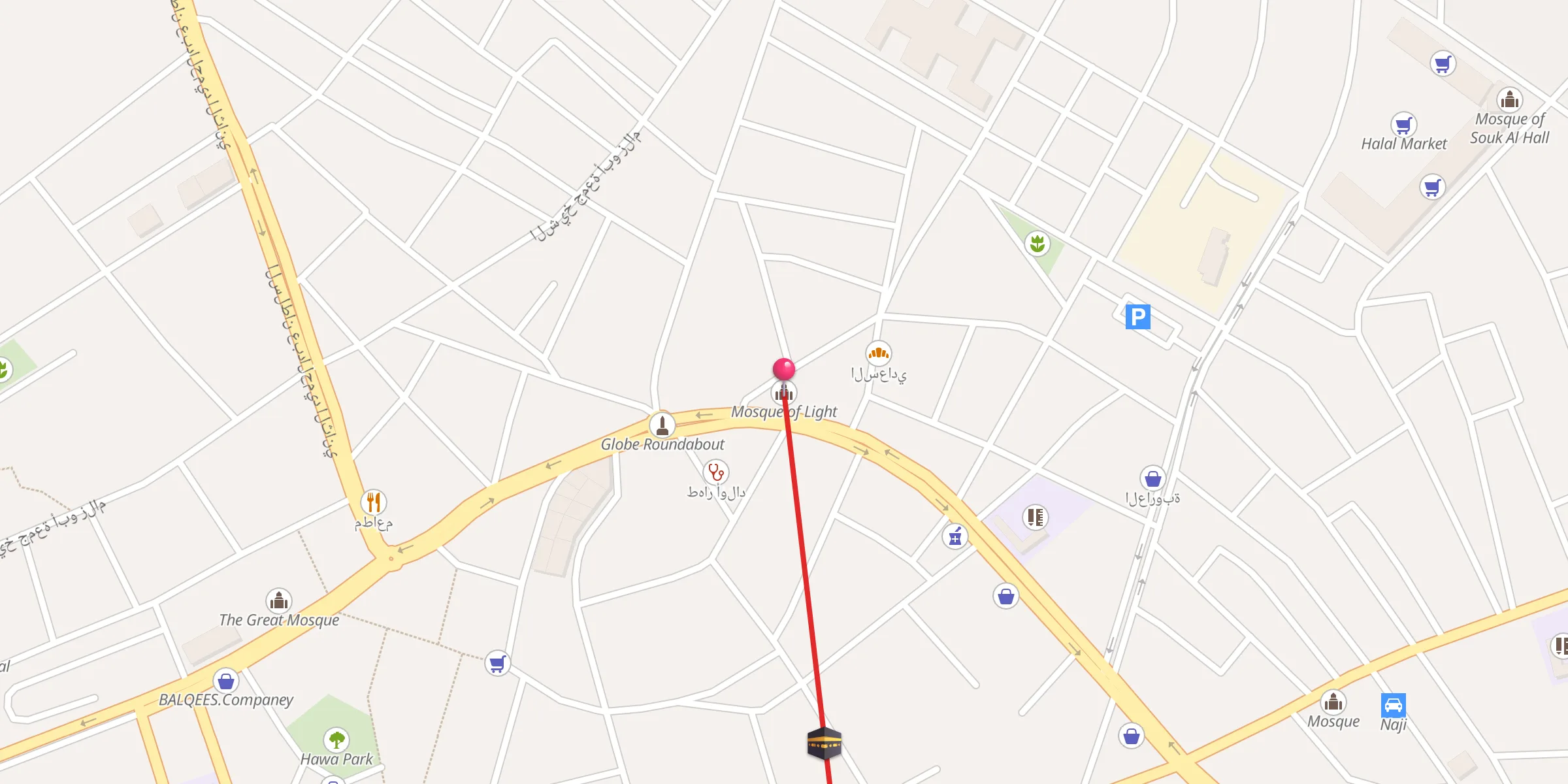 Carte de localisation : جامع النور
