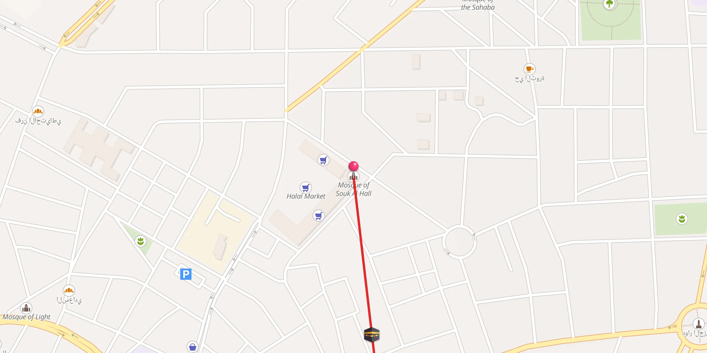 Carte de localisation : مسجد سوق الهال