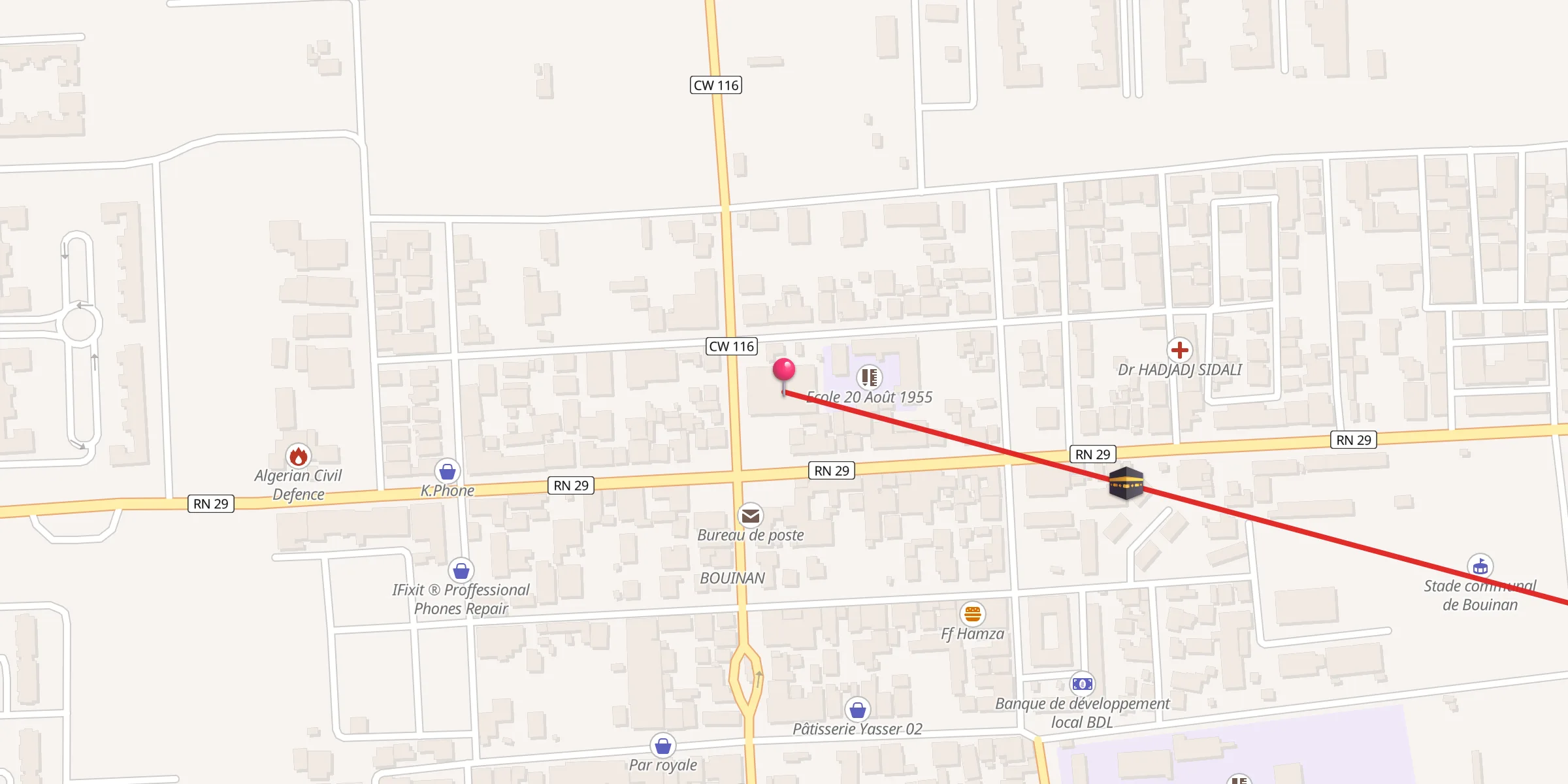 Carte de localisation : Mosquée Mohamed Tachouch