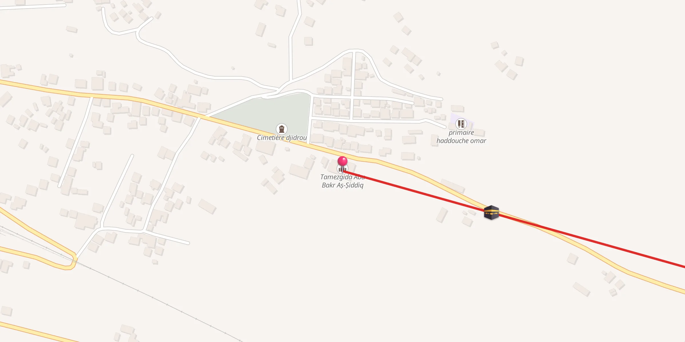Carte de localisation : مسجد أبي بكر الصديق