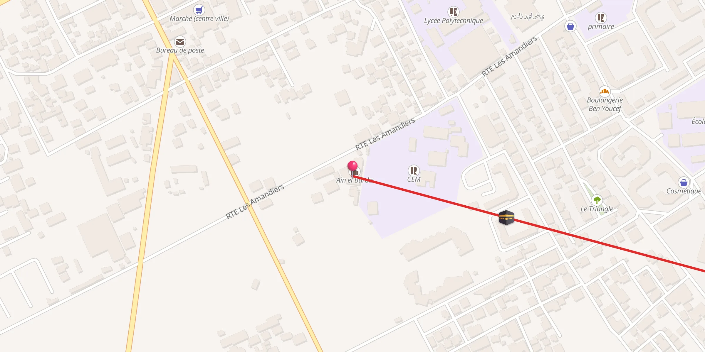 Carte de localisation : Ain el Barda