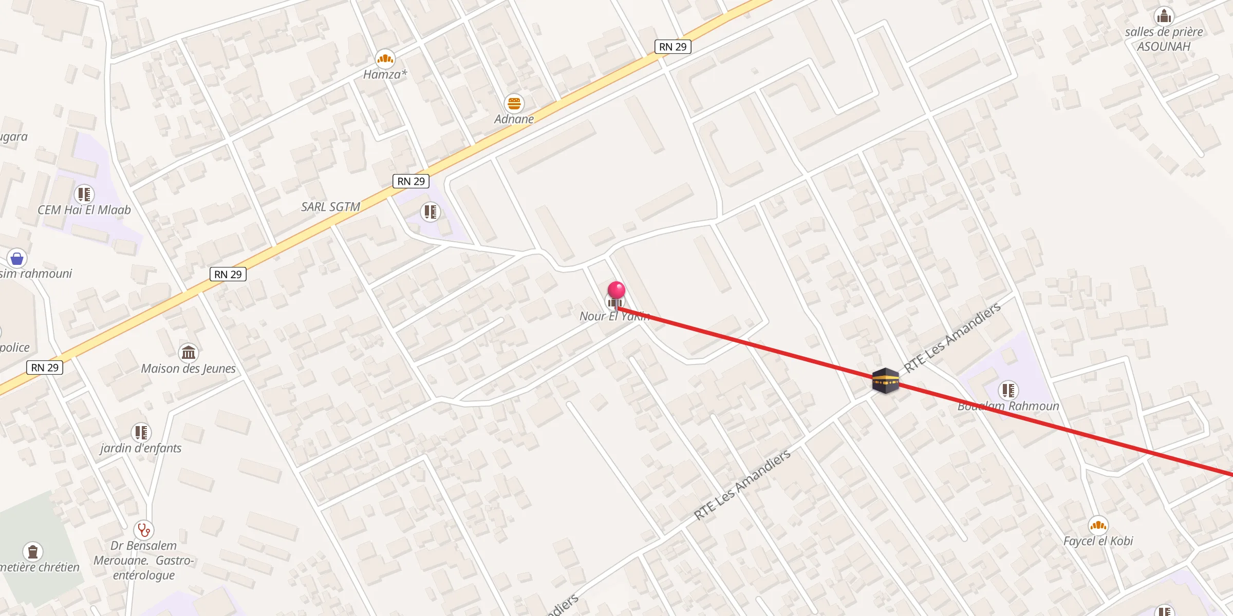 Carte de localisation : Nour El YaKin