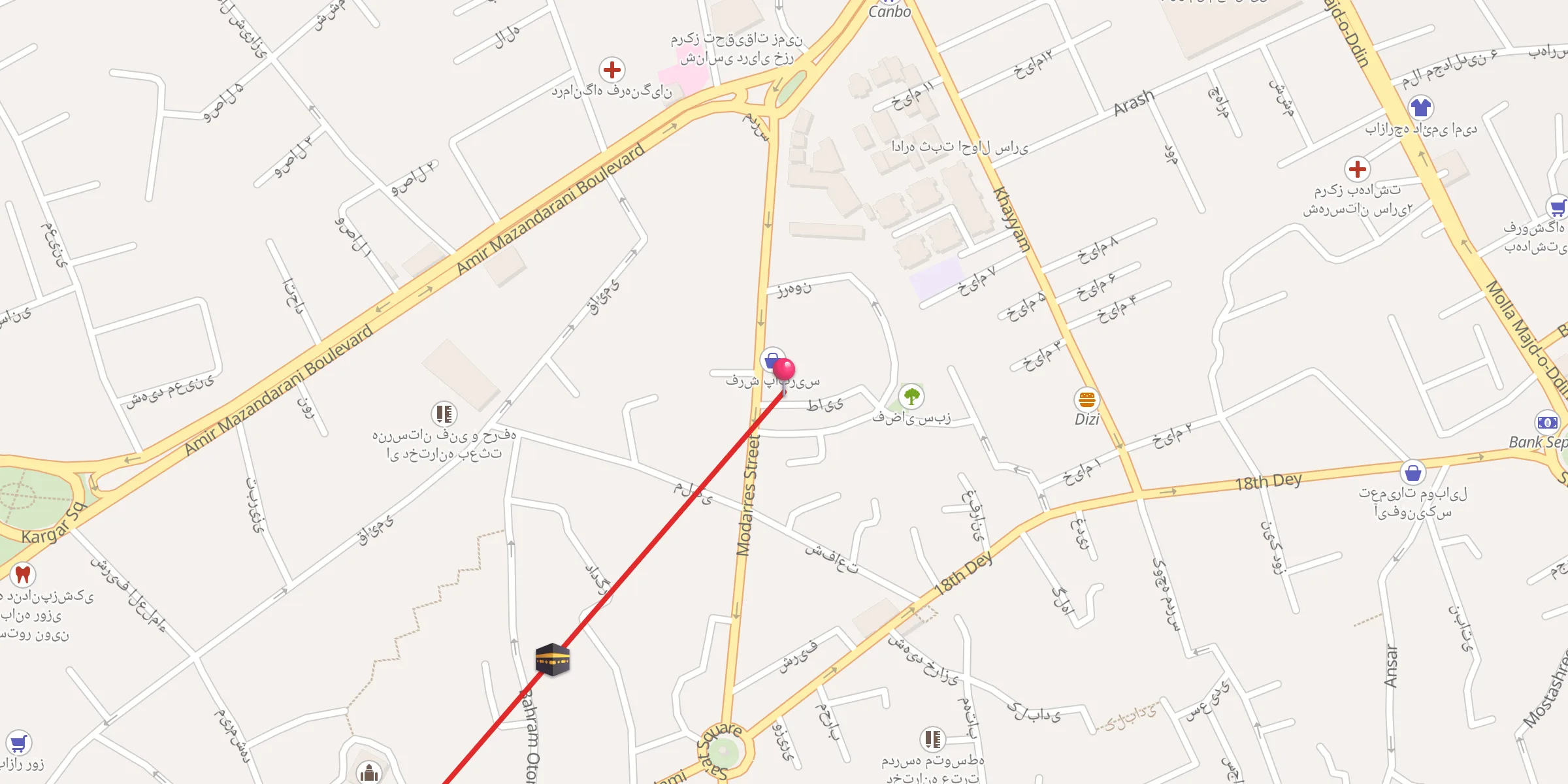 Carte de localisation : مسجد ابوالفضل