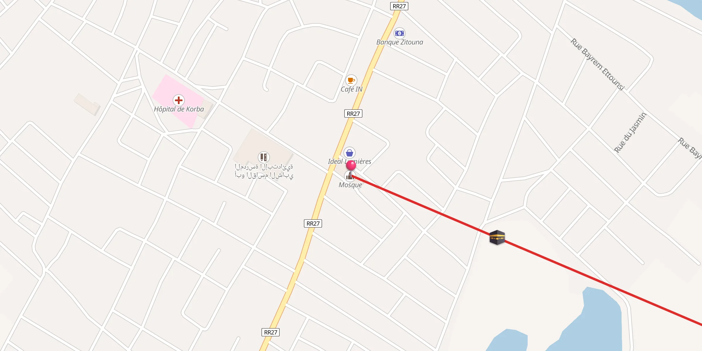 Carte de localisation : جامع الرحمة