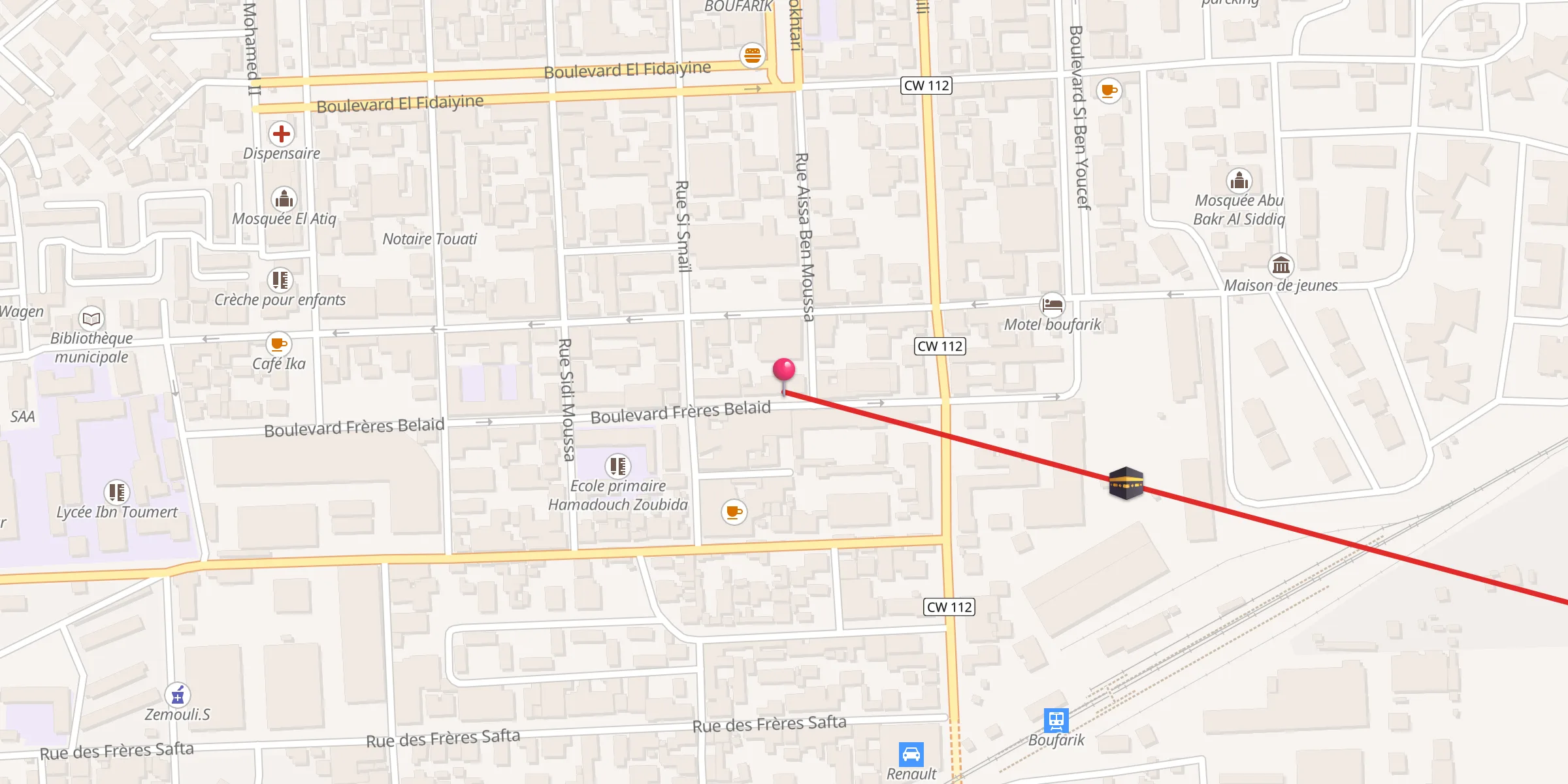 Carte de localisation : Mosquée Othman Ibn Affan