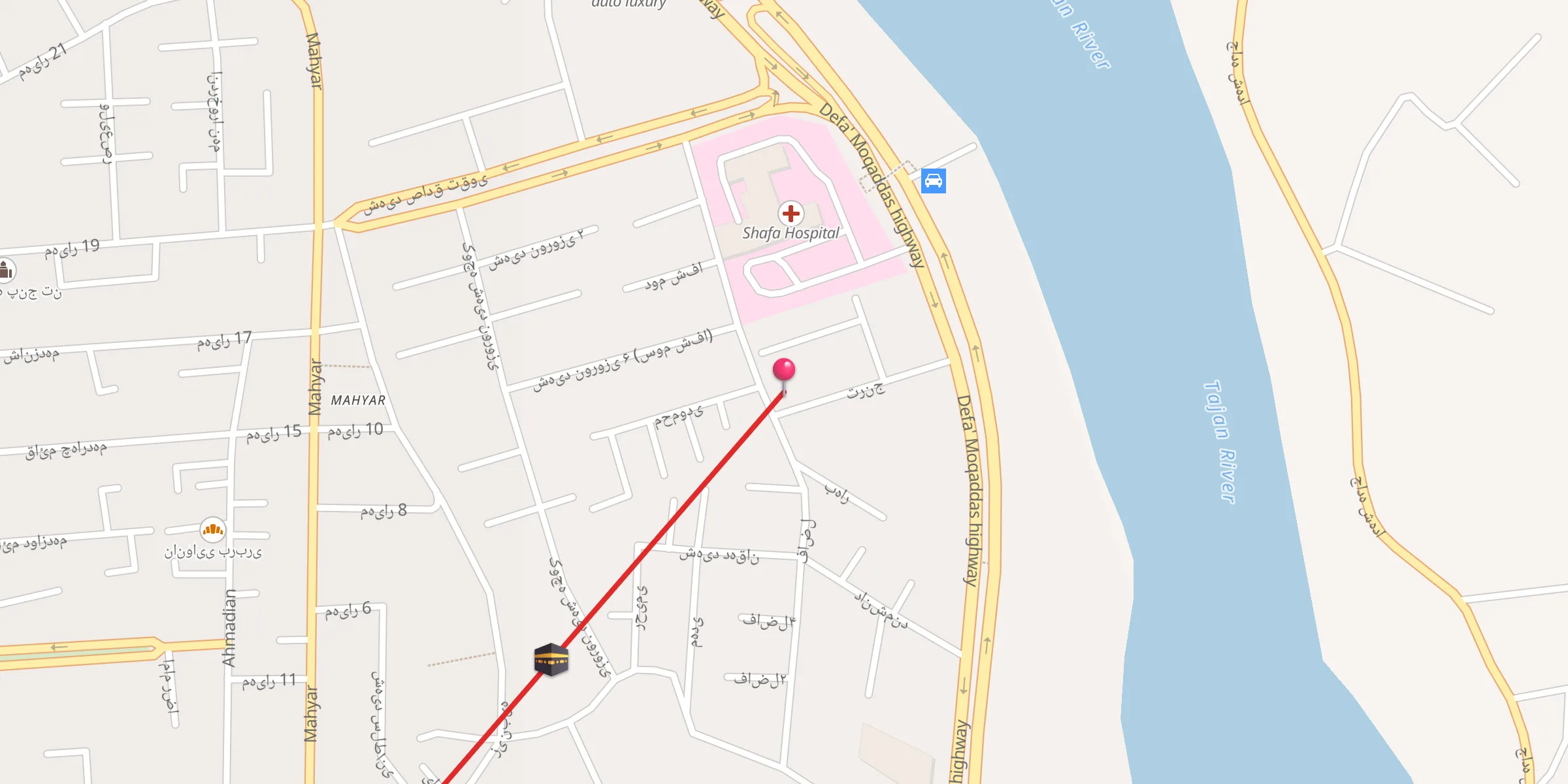 Carte de localisation : مسجد امیر المومنین