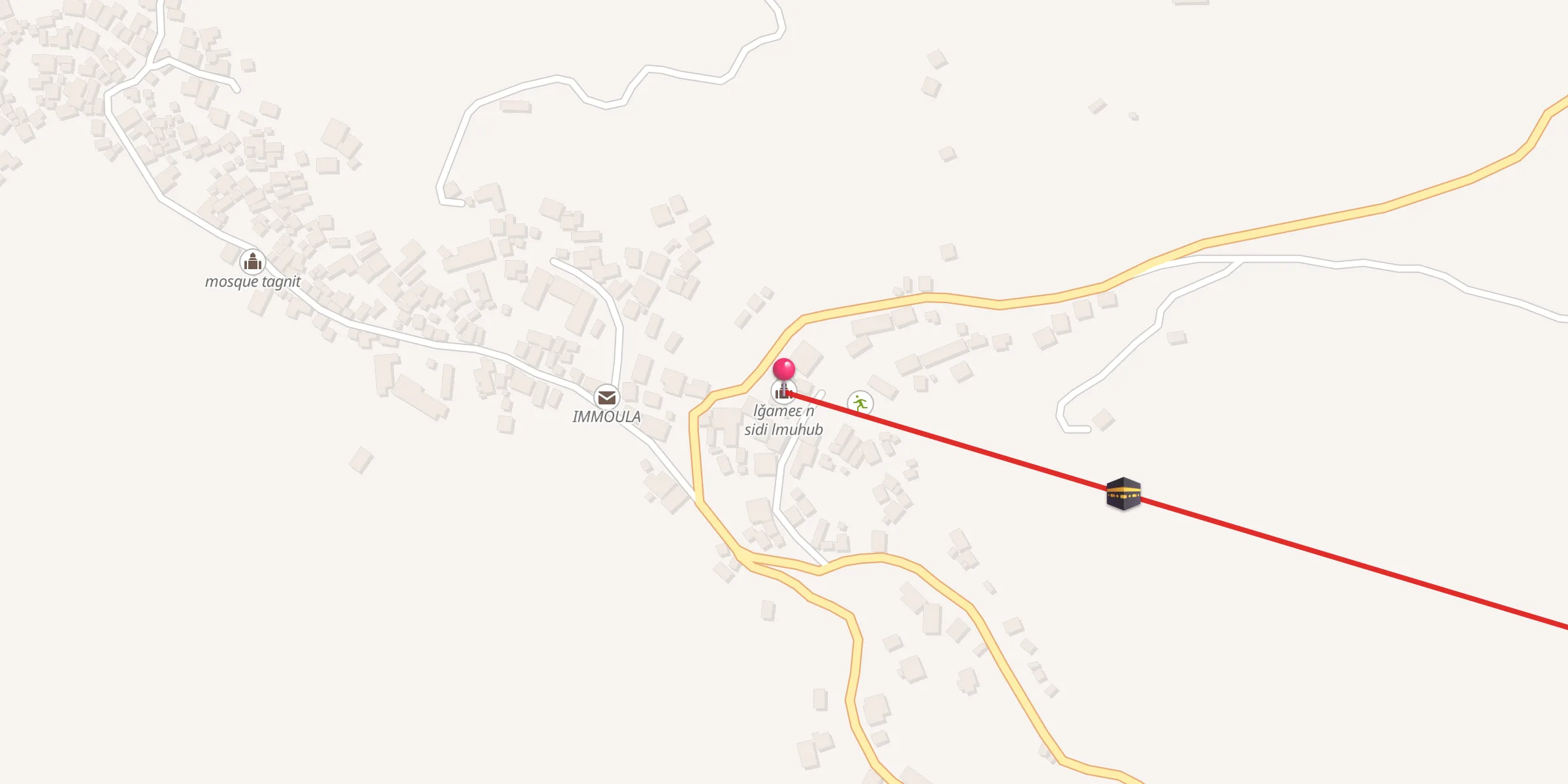 Carte de localisation : Lǧameɛ n Sidi Lmuhub