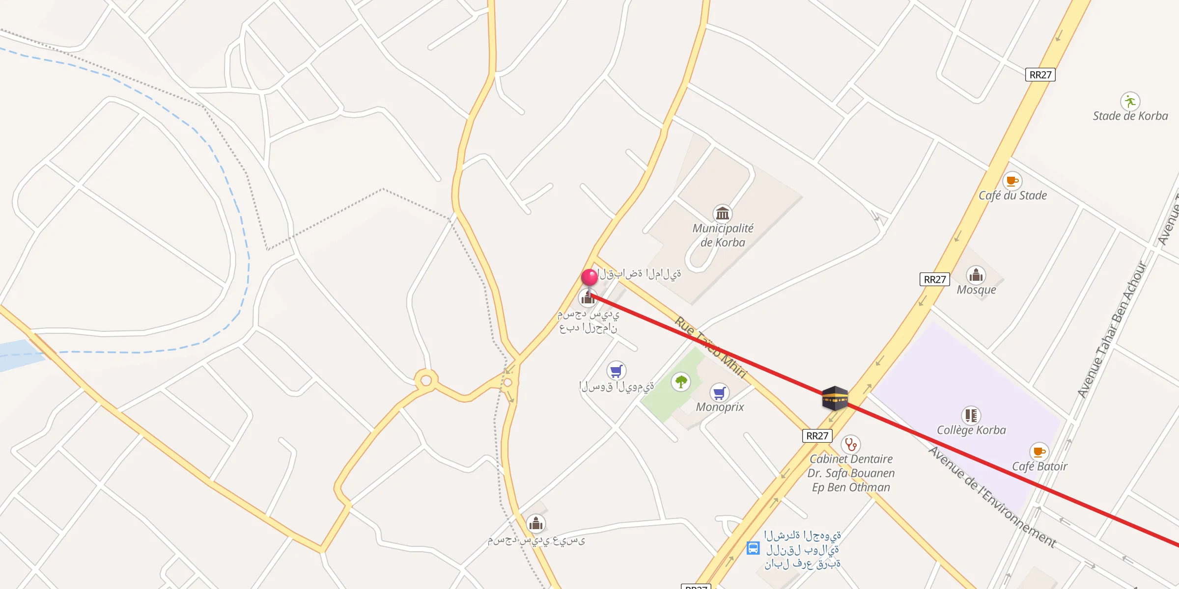 Carte de localisation : مسجد سيدي عبد الرحمان
