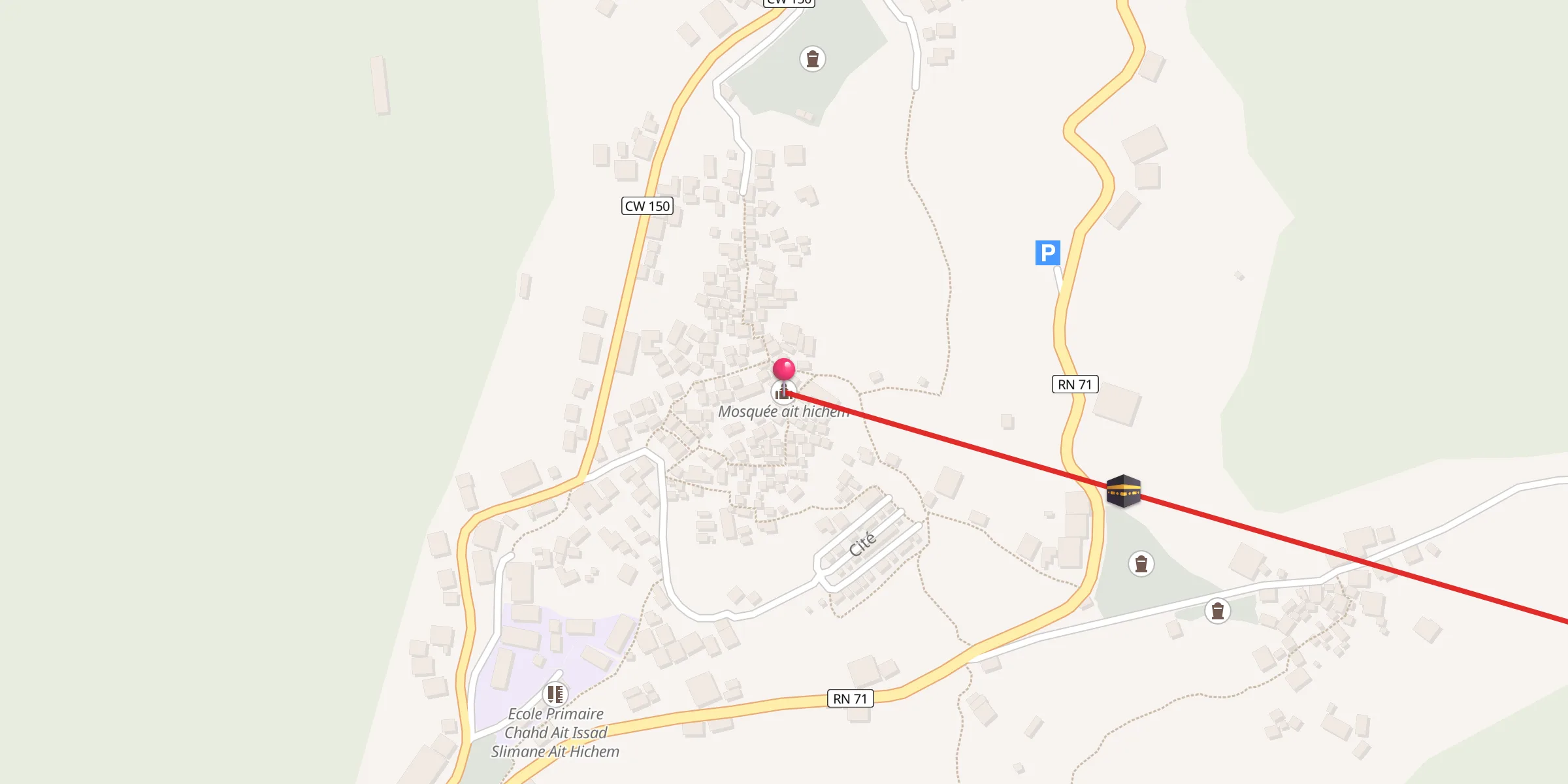 Carte de localisation : Mosquée ait hichem