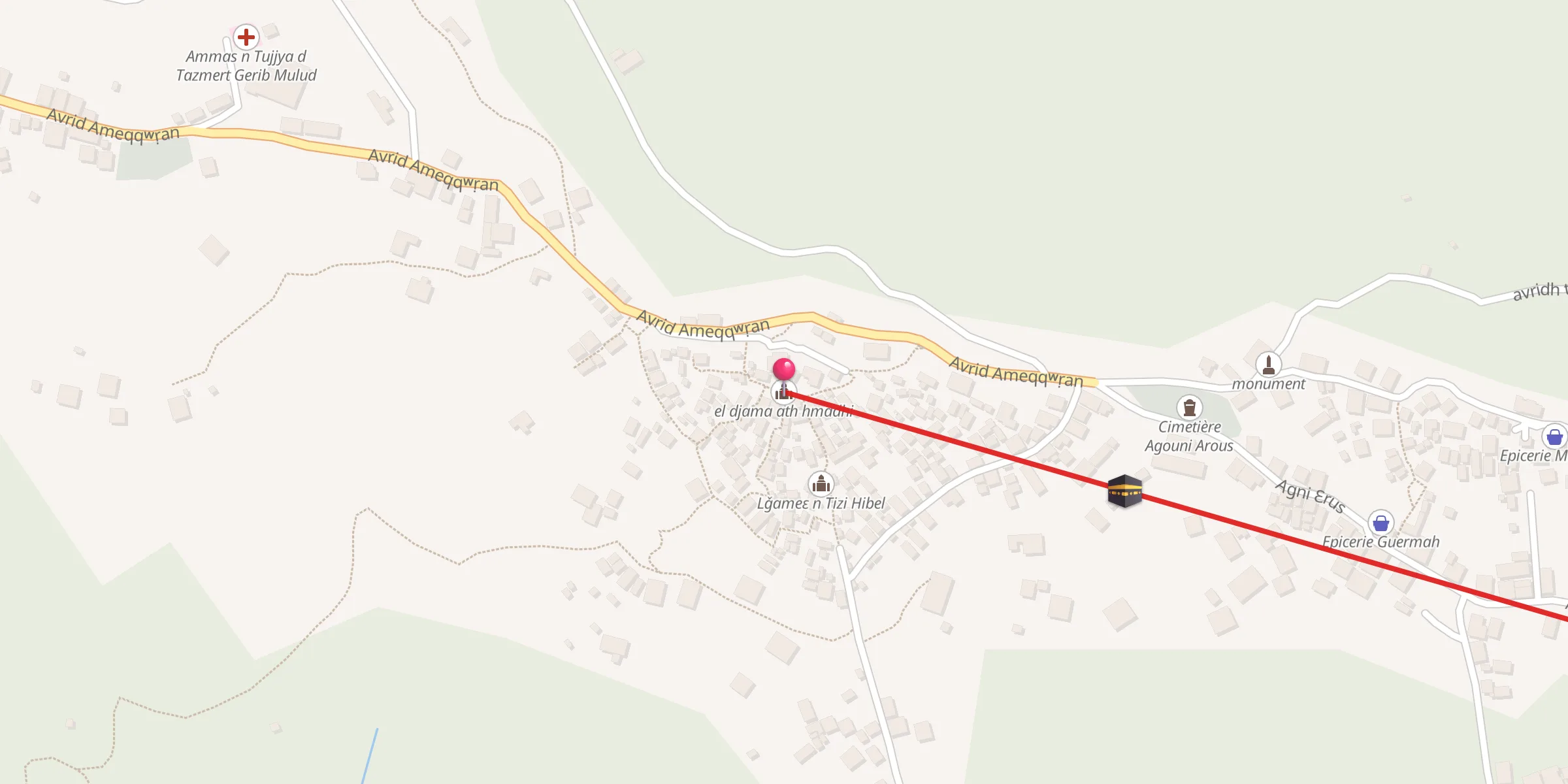 Carte de localisation : el djama ath hmadhi
