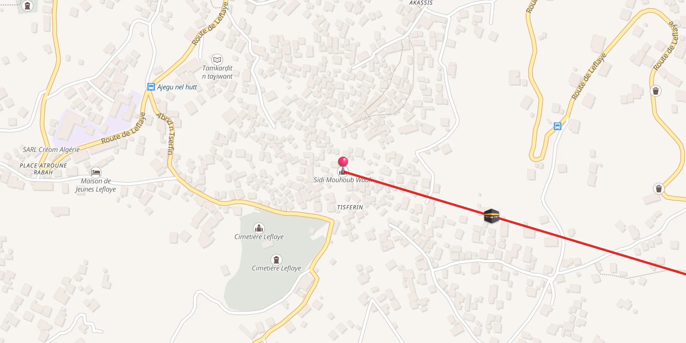 Carte de localisation : Sidi Mouhoub Waali