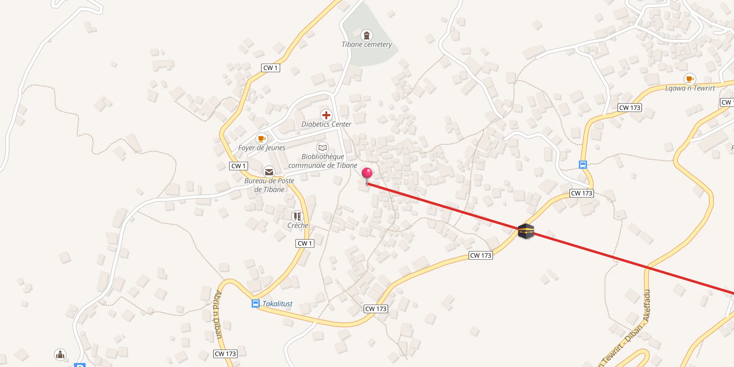 Carte de localisation : Mosque sidi ali ouali