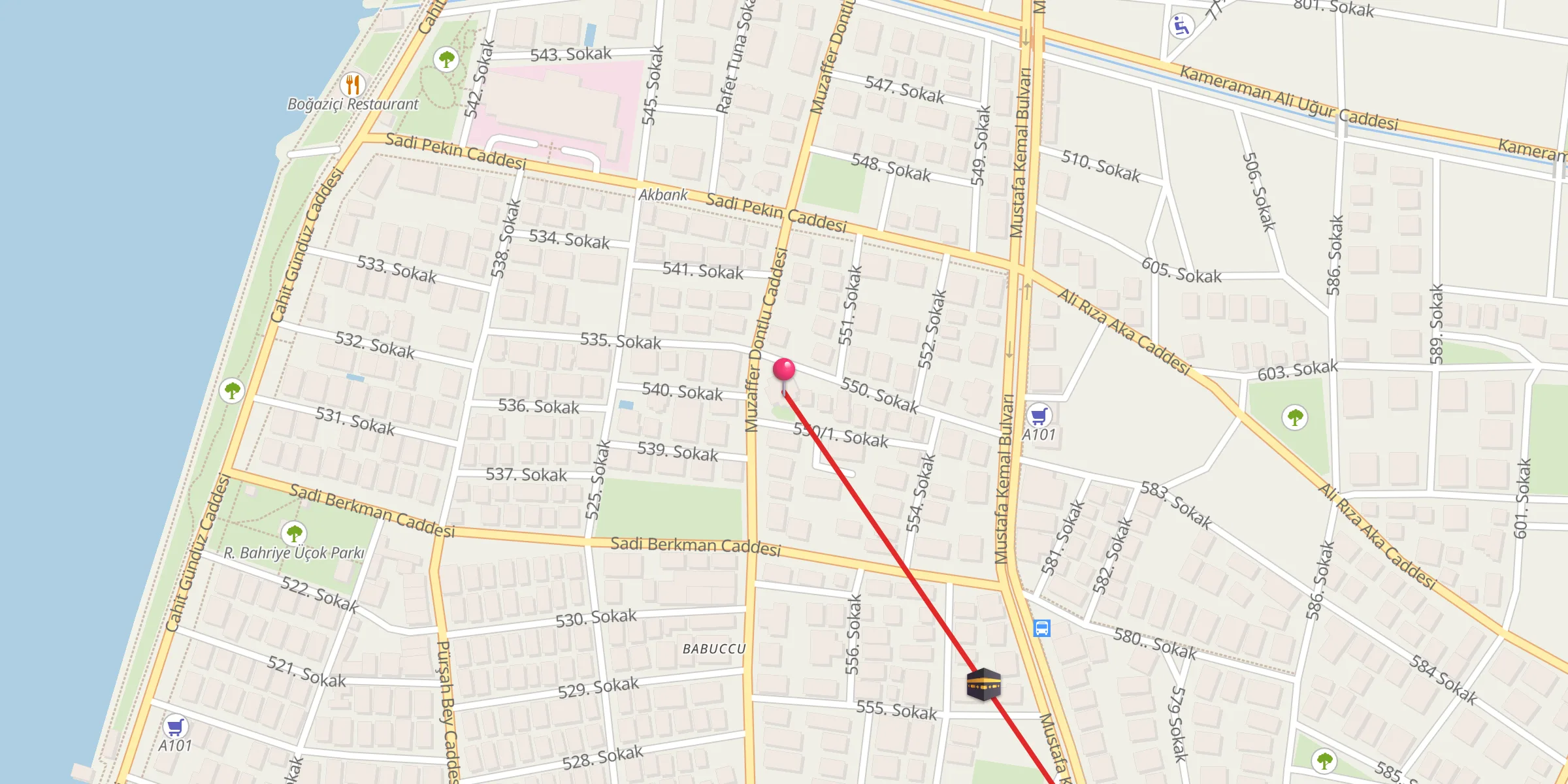 Carte de localisation : Tokgöz Cami