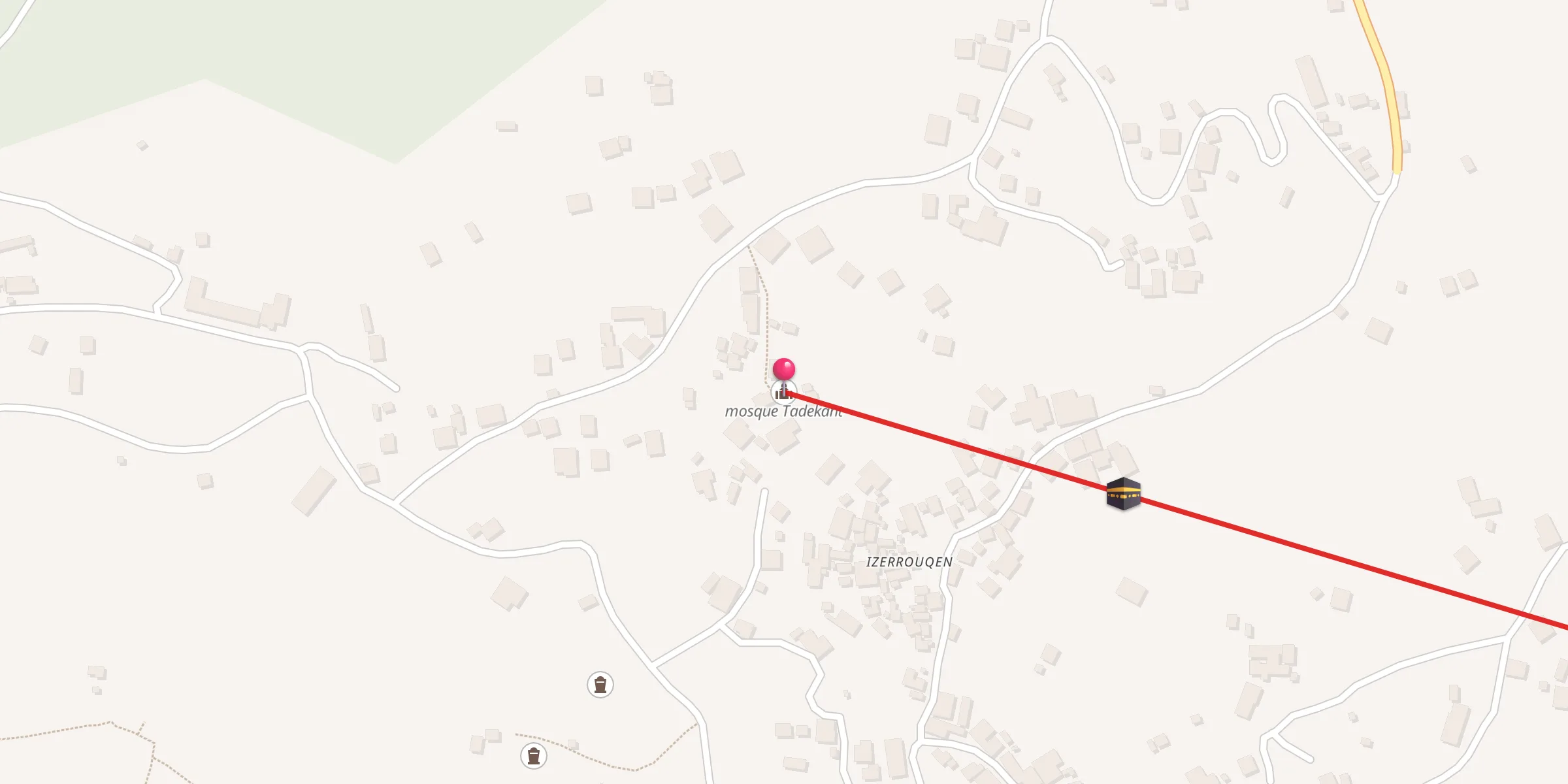 Carte de localisation : Mosquée Tadekant مسجد تاذكانت