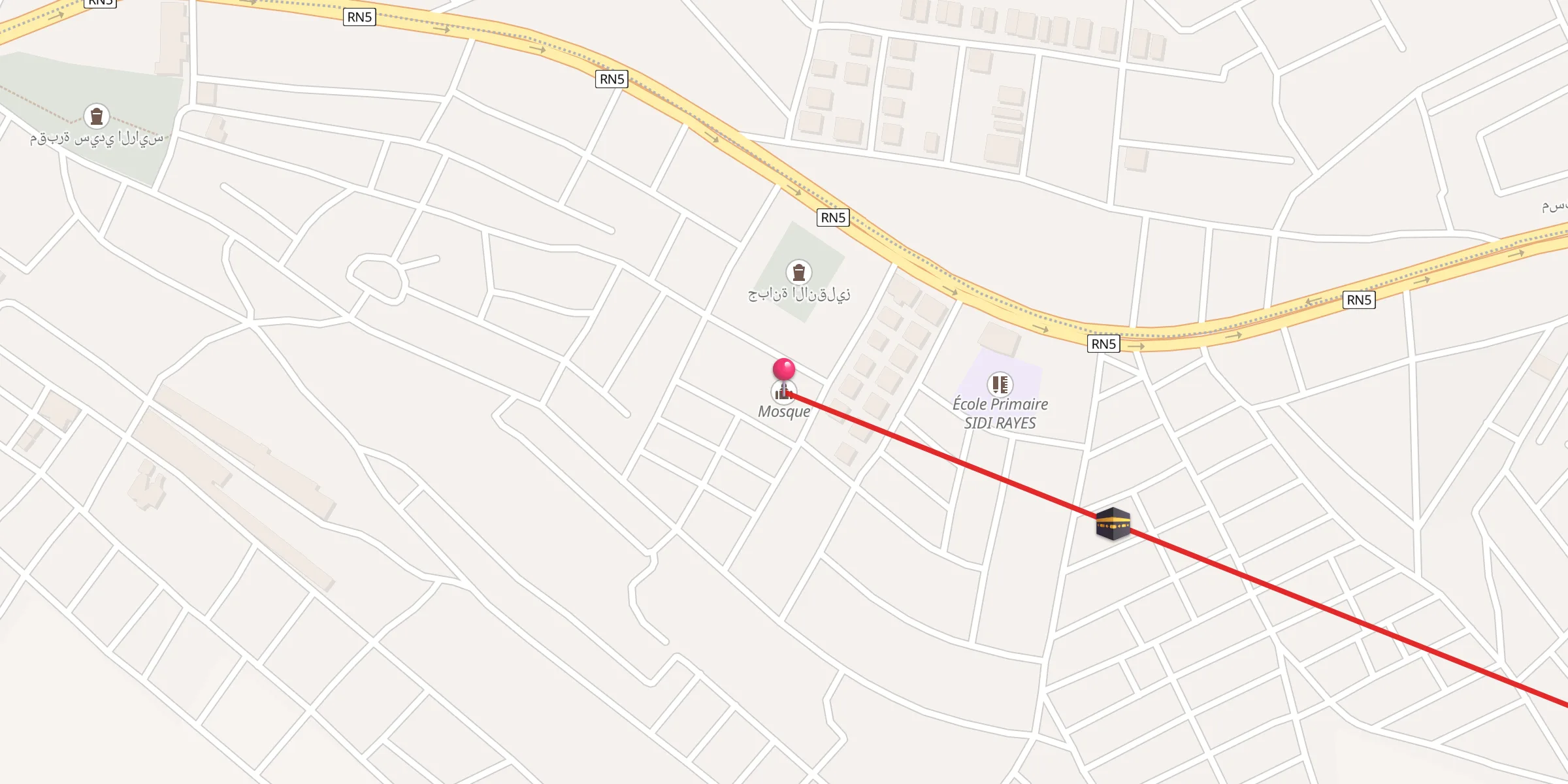 Carte de localisation : جامع التوبة