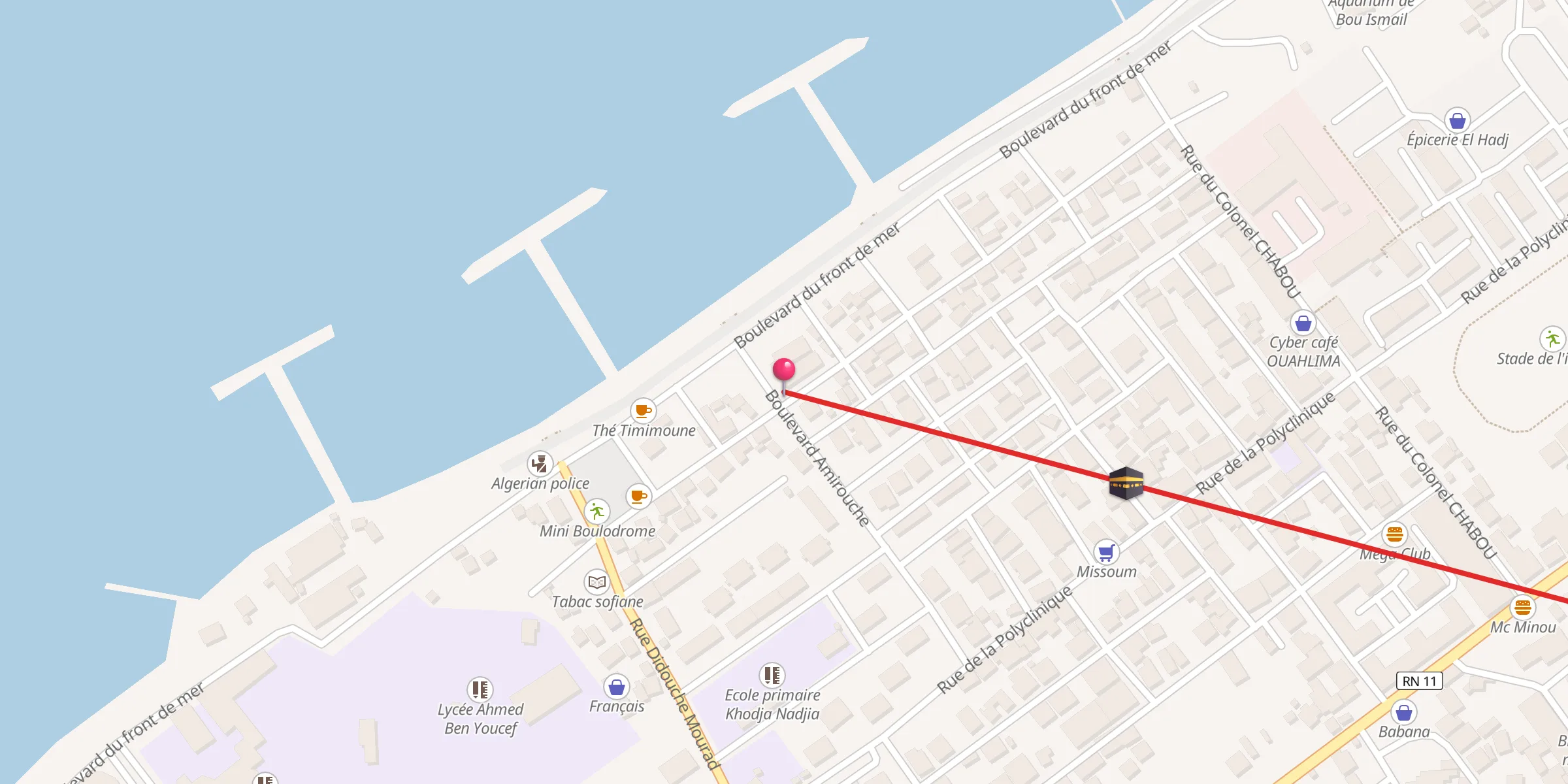Carte de localisation : مصلى