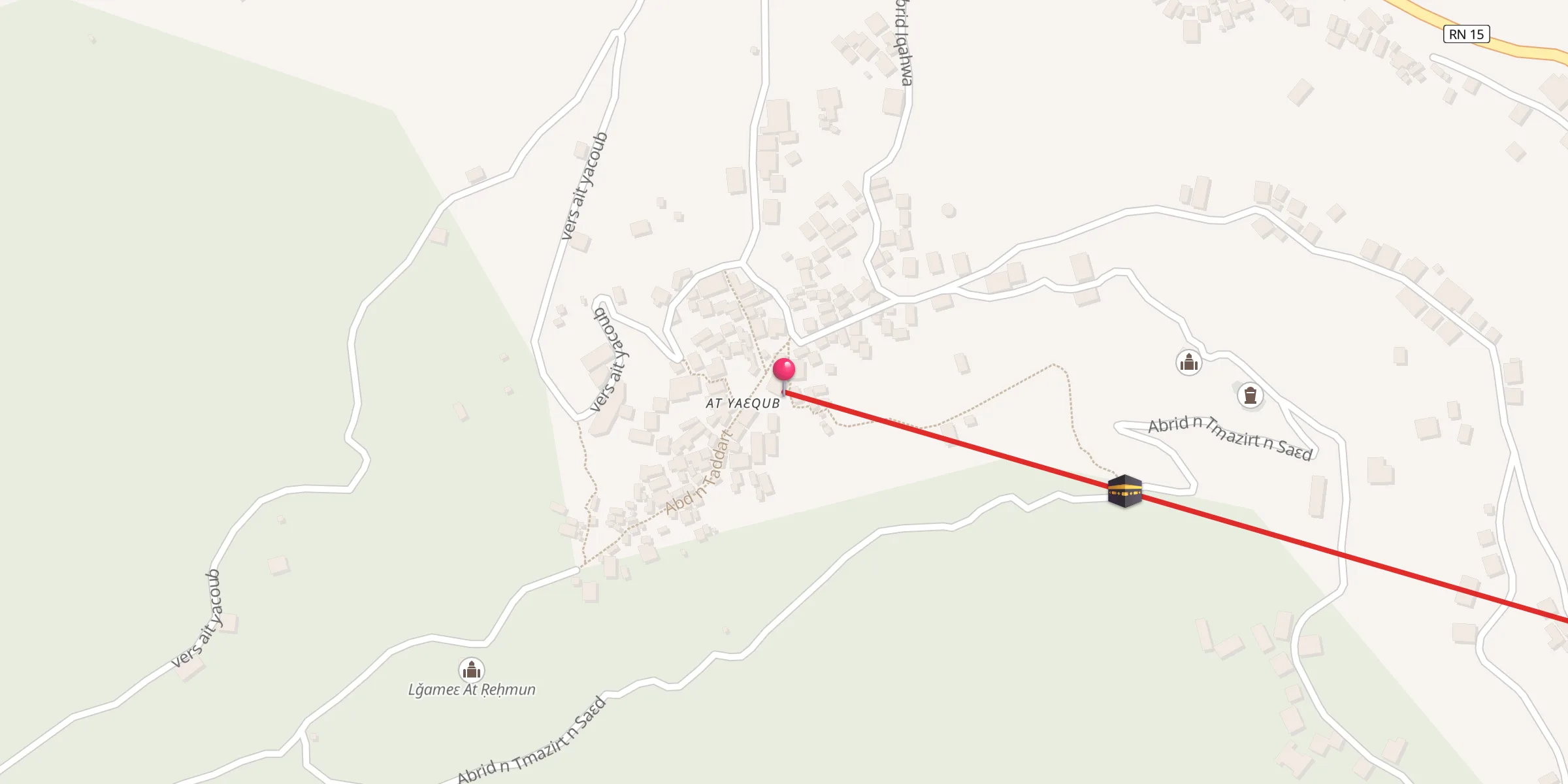 Carte de localisation : Lǧamaɛ n Ɛmar u Braham