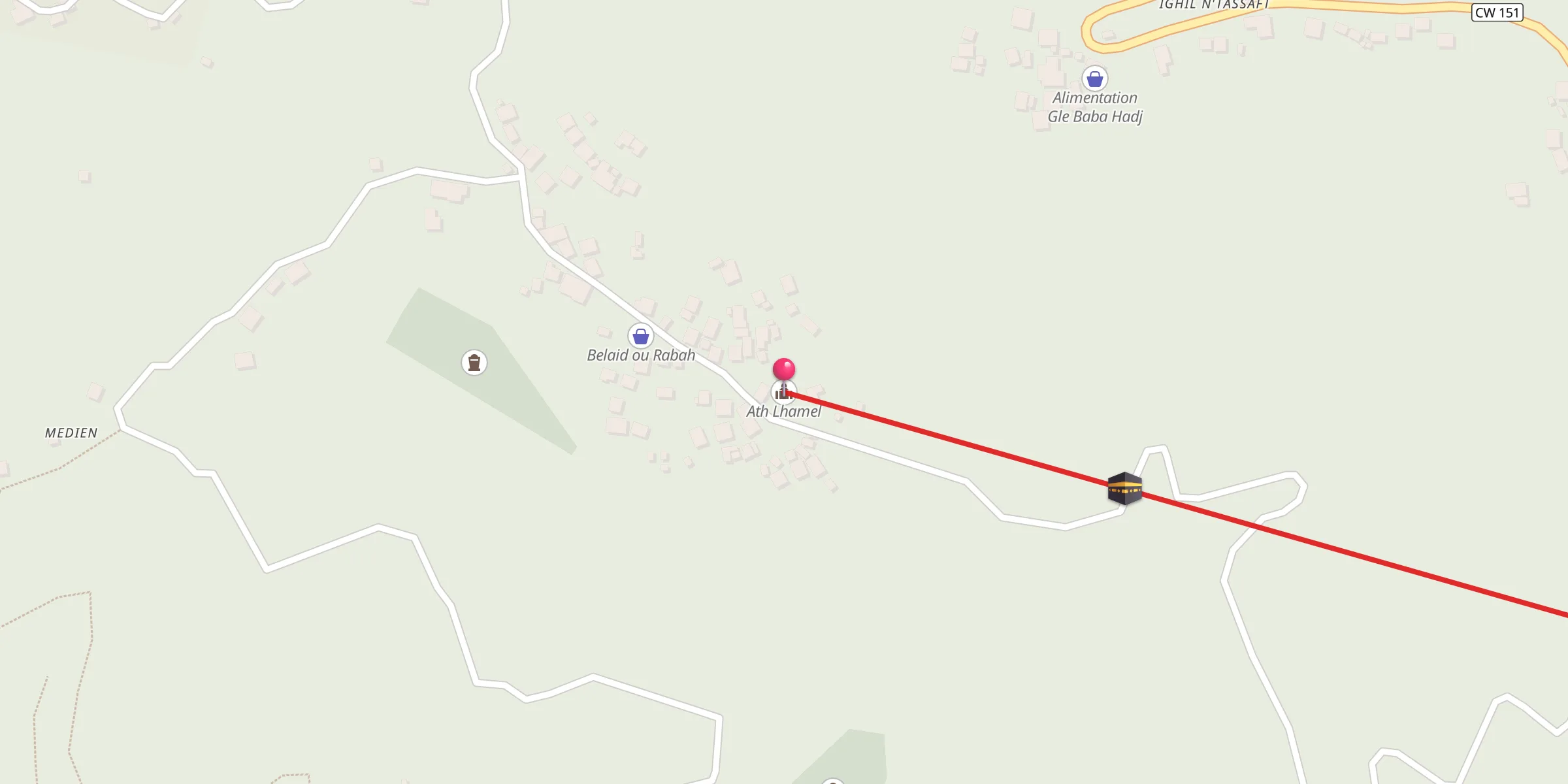 Carte de localisation : Ath Lhamel