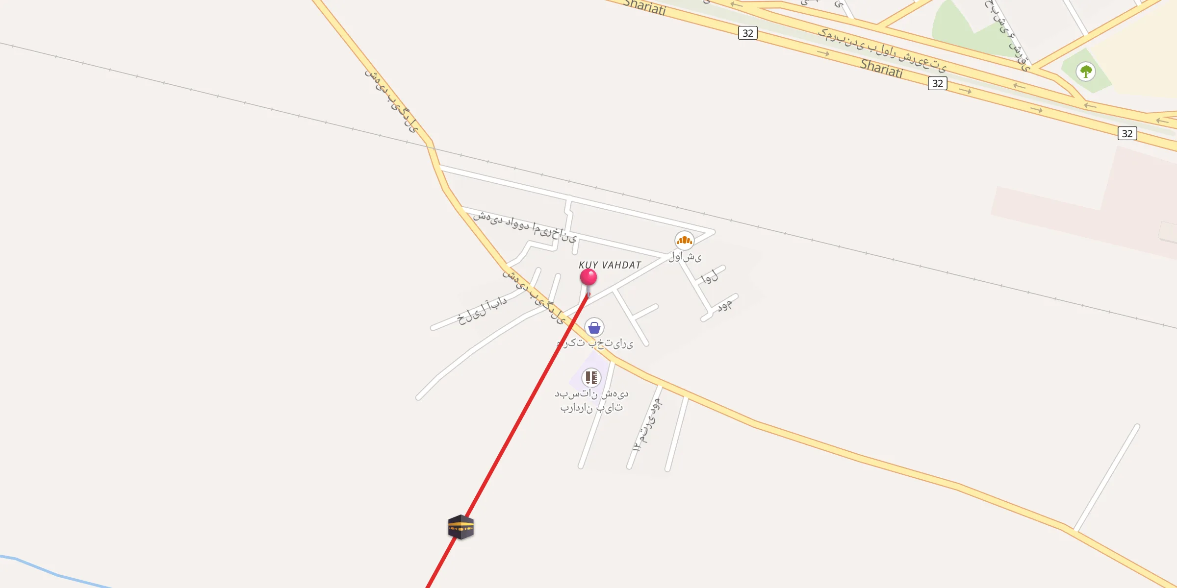 Carte de localisation : (مسجد حضرت رقیه (س