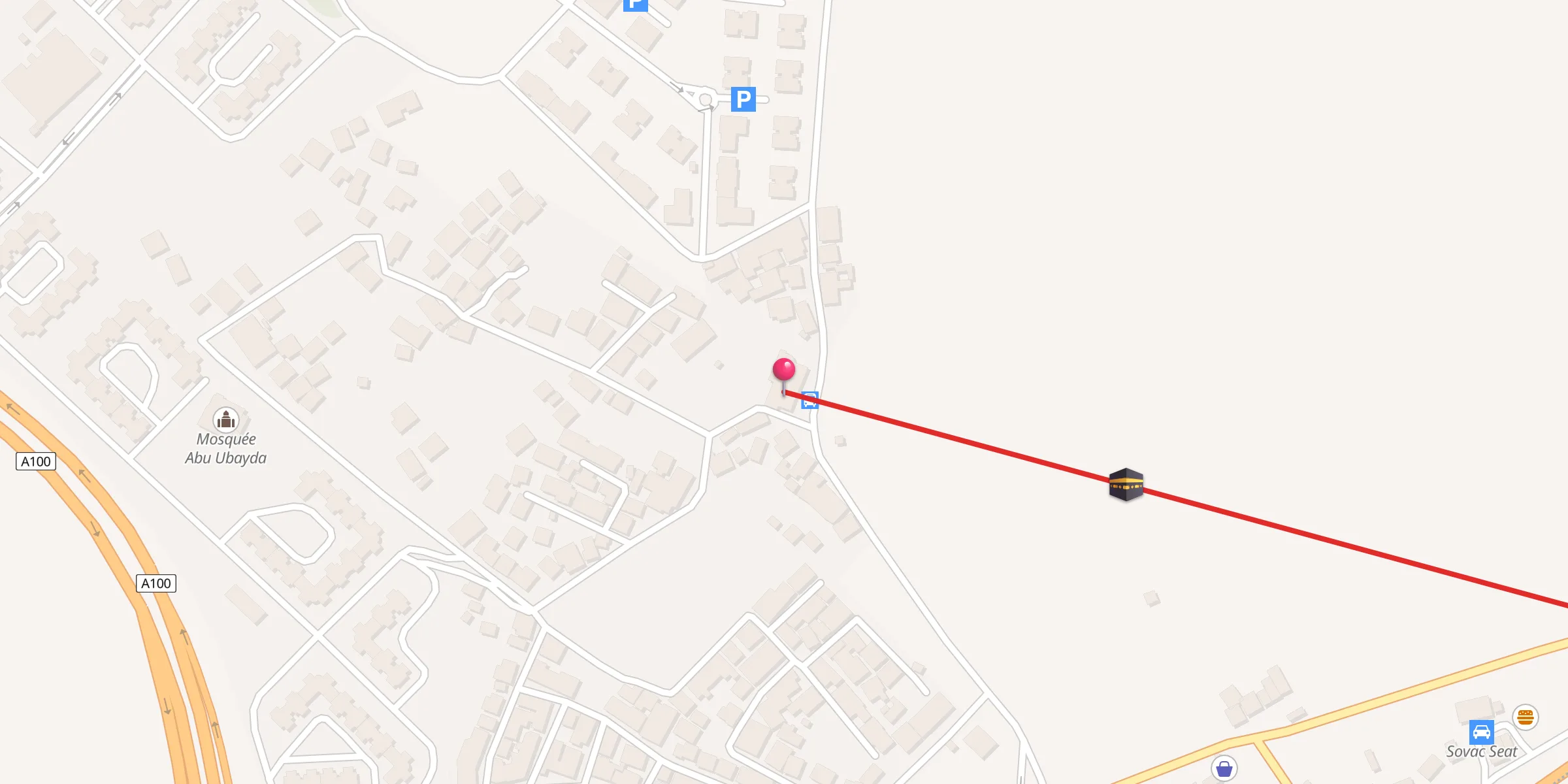 Carte de localisation : Mosquée Okba مسجد عقبة ابن نافع