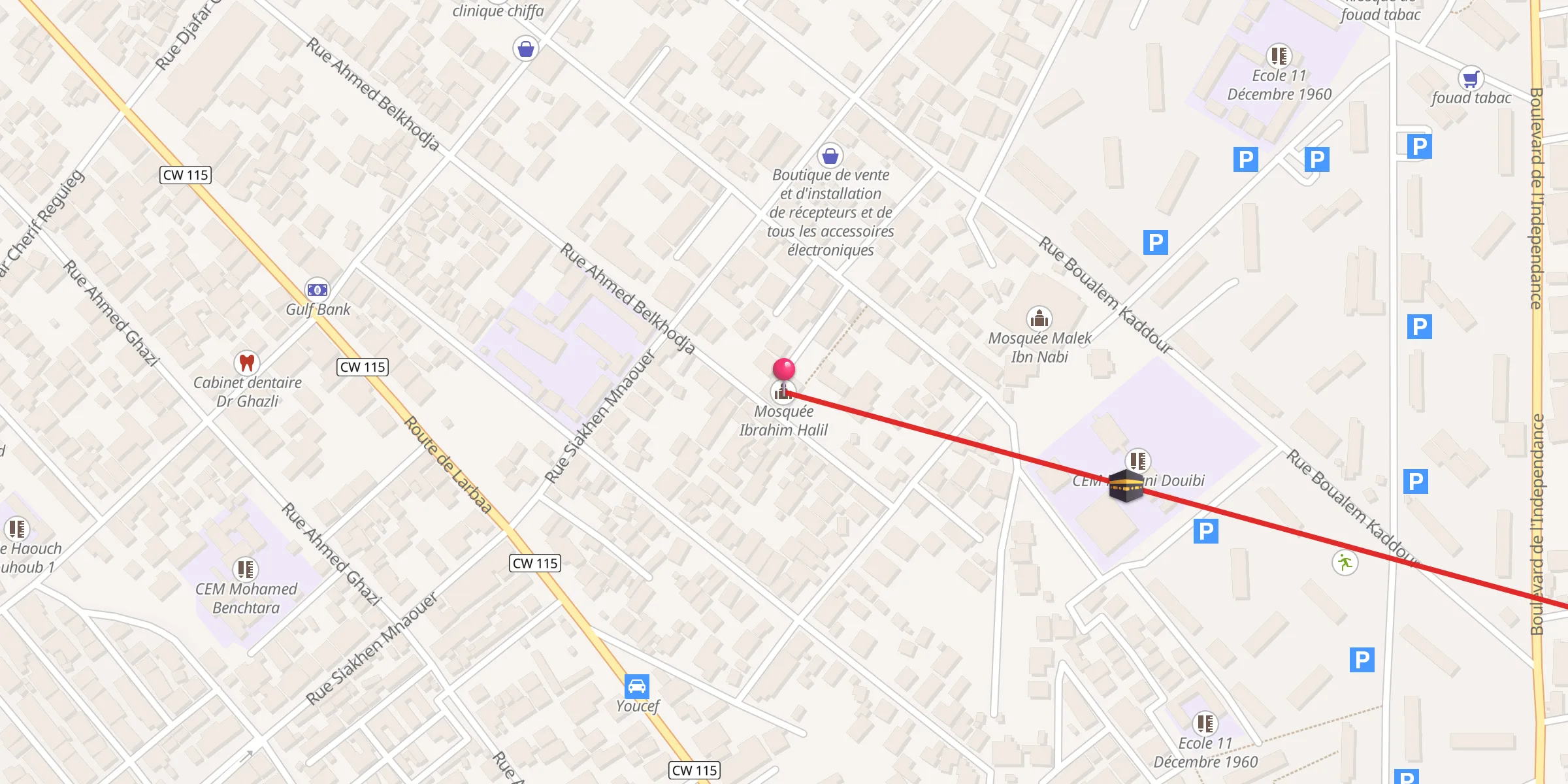 Carte de localisation : Mosquée Ibrahim Halil