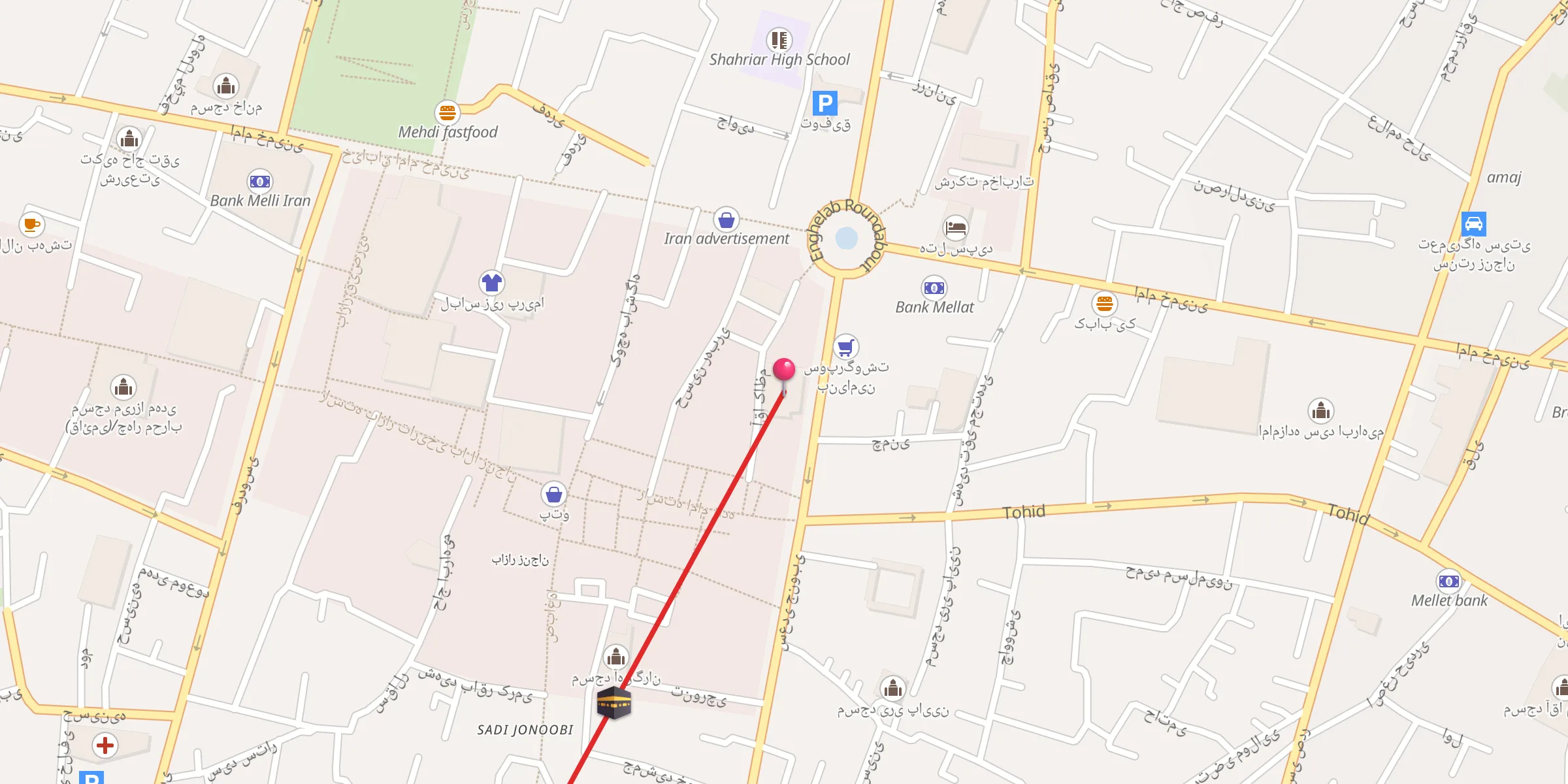 Carte de localisation : مسجد آقا کاظم