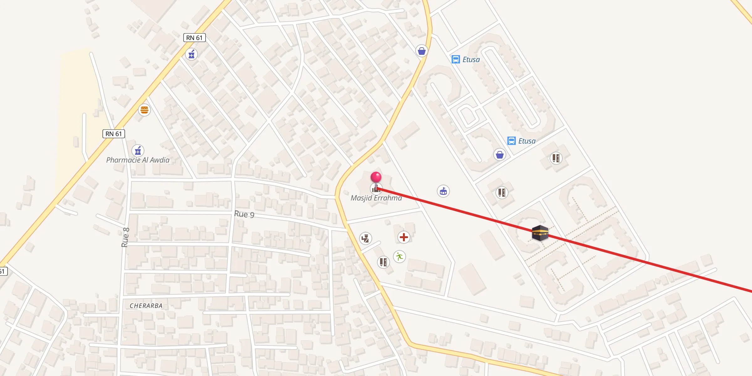 Carte de localisation : Masjid Errahma