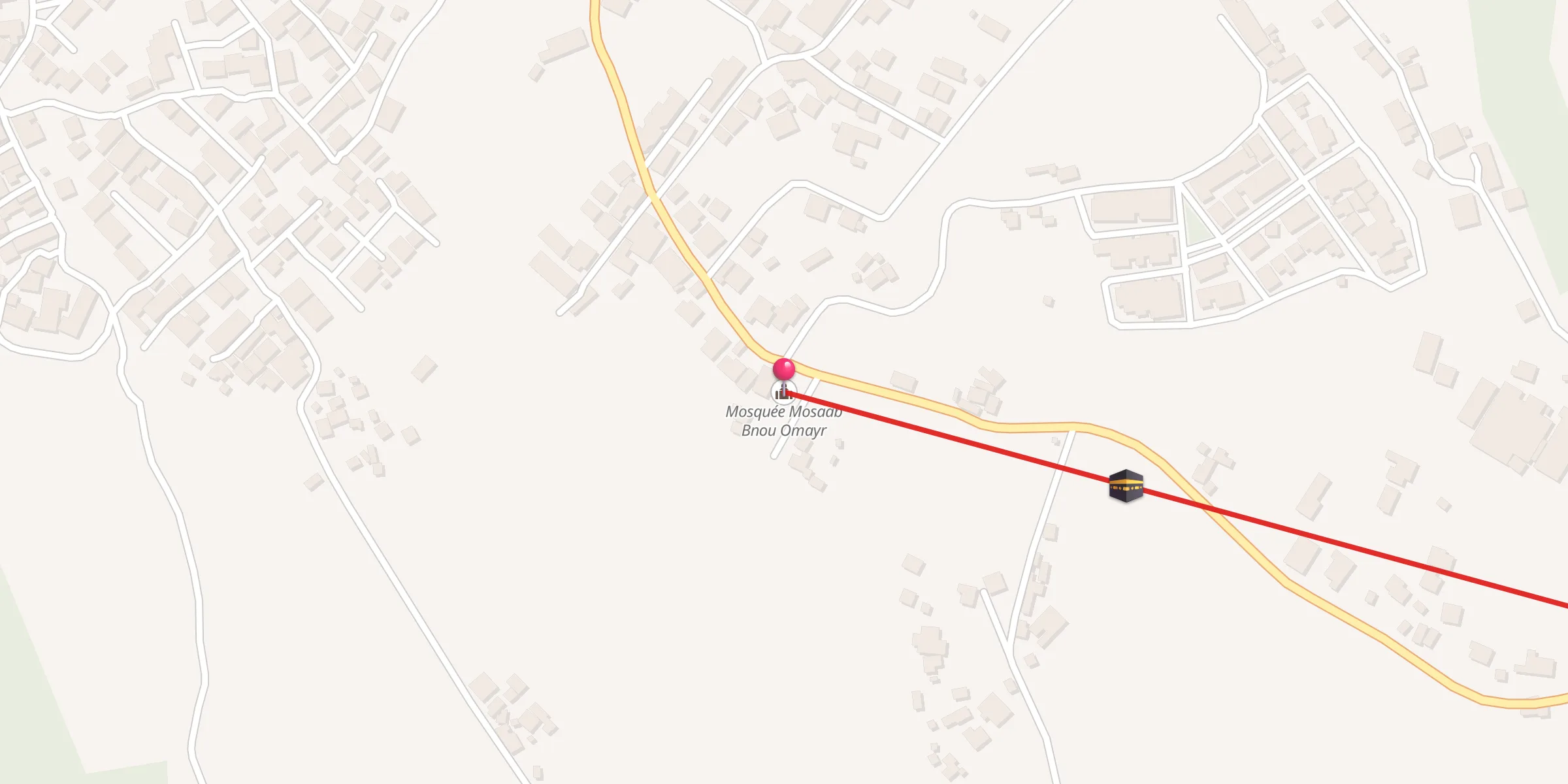 Carte de localisation : Mosquée Mosaab Bnou Omayr