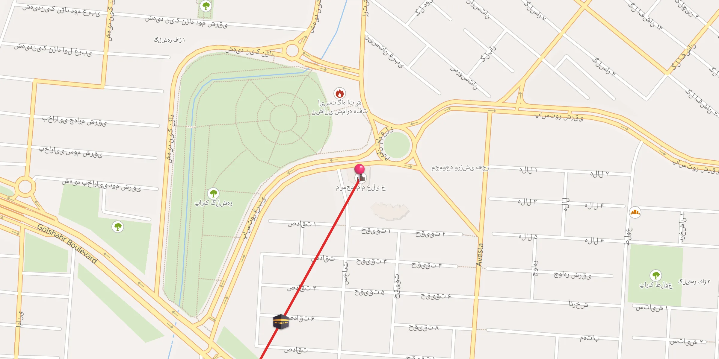 Carte de localisation : مسجد امام علی ع