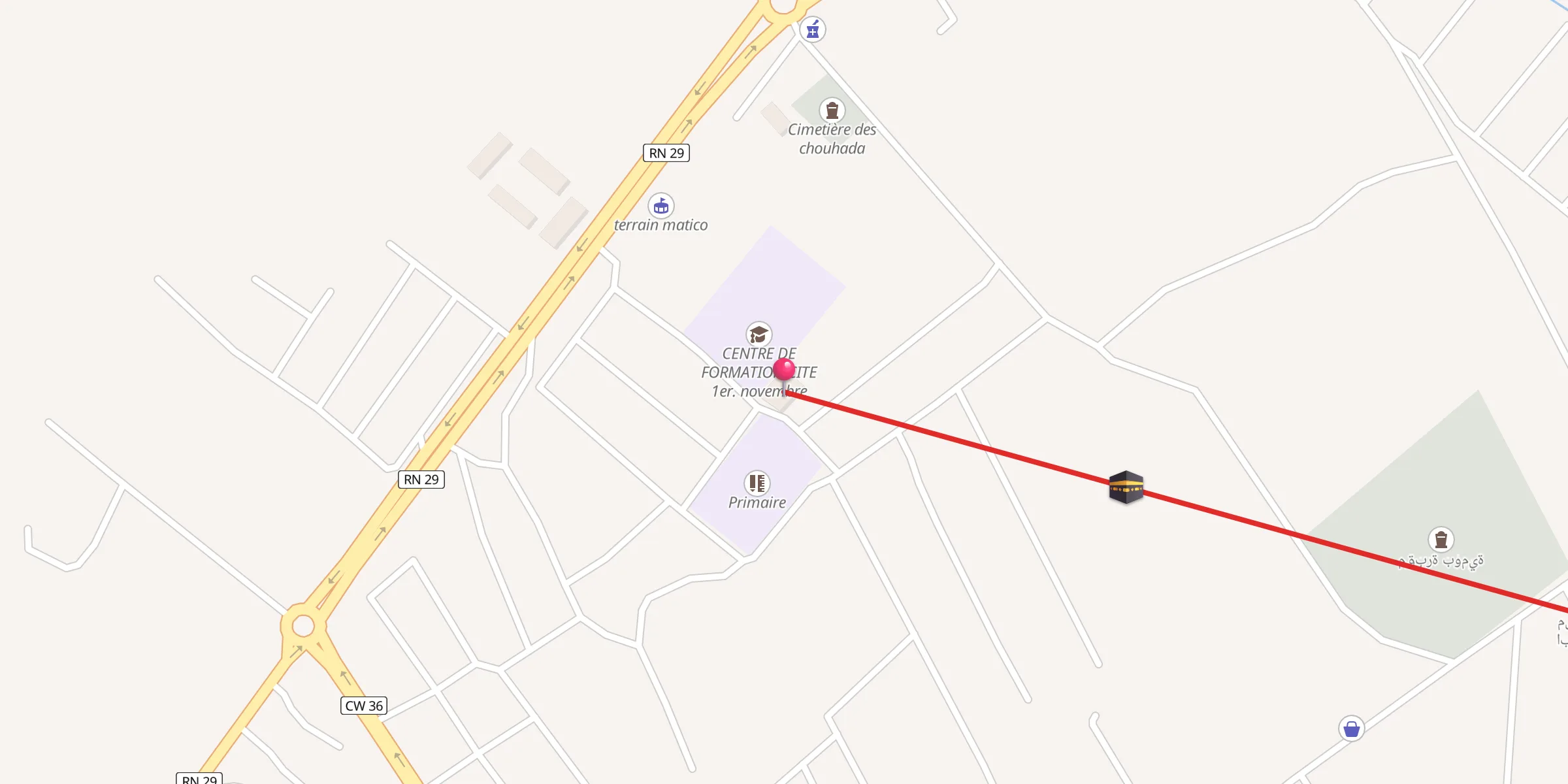 Carte de localisation : مسجد الصلاح والفلاح