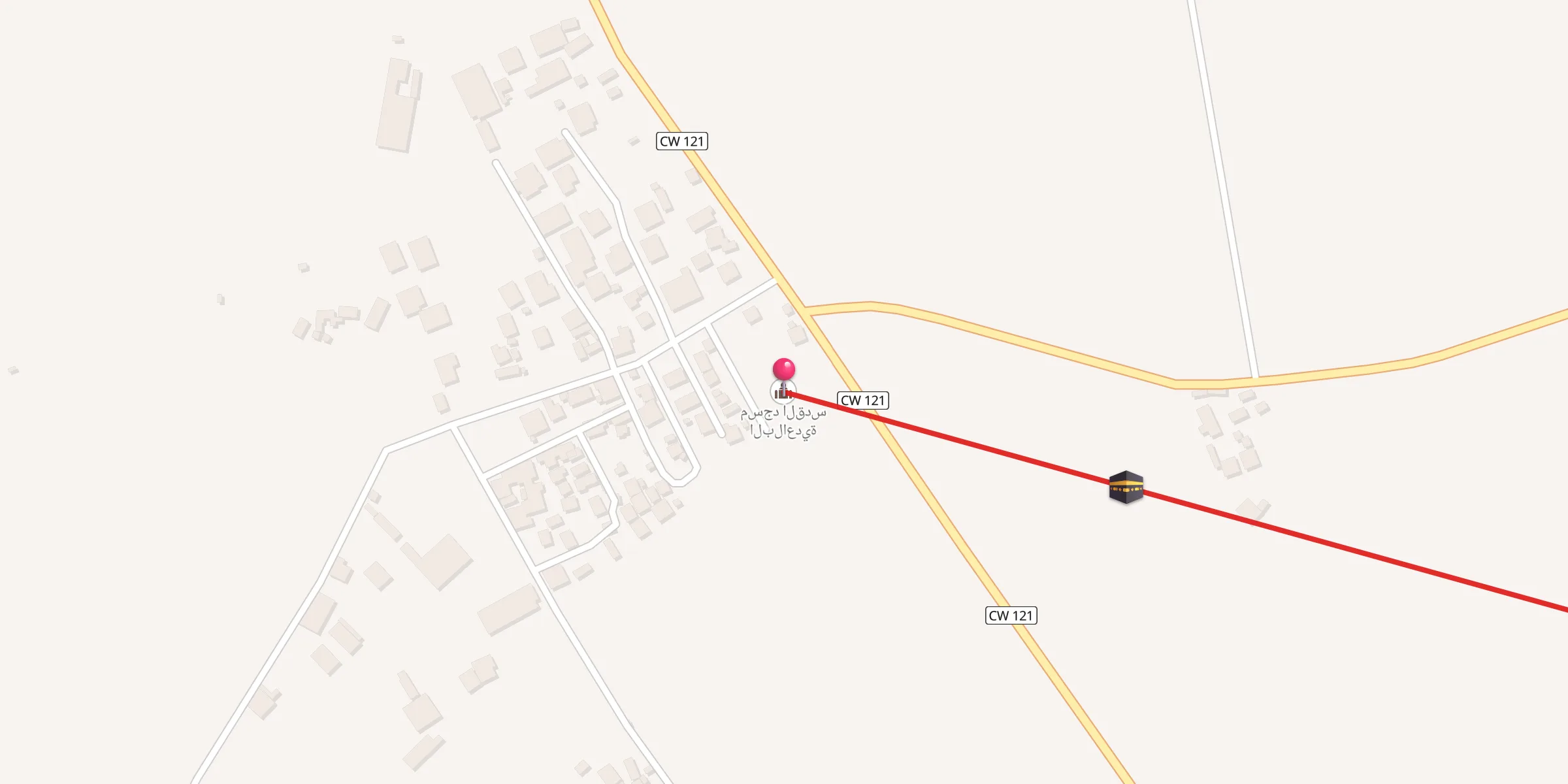 Carte de localisation : مسجد القدس البلاعدية