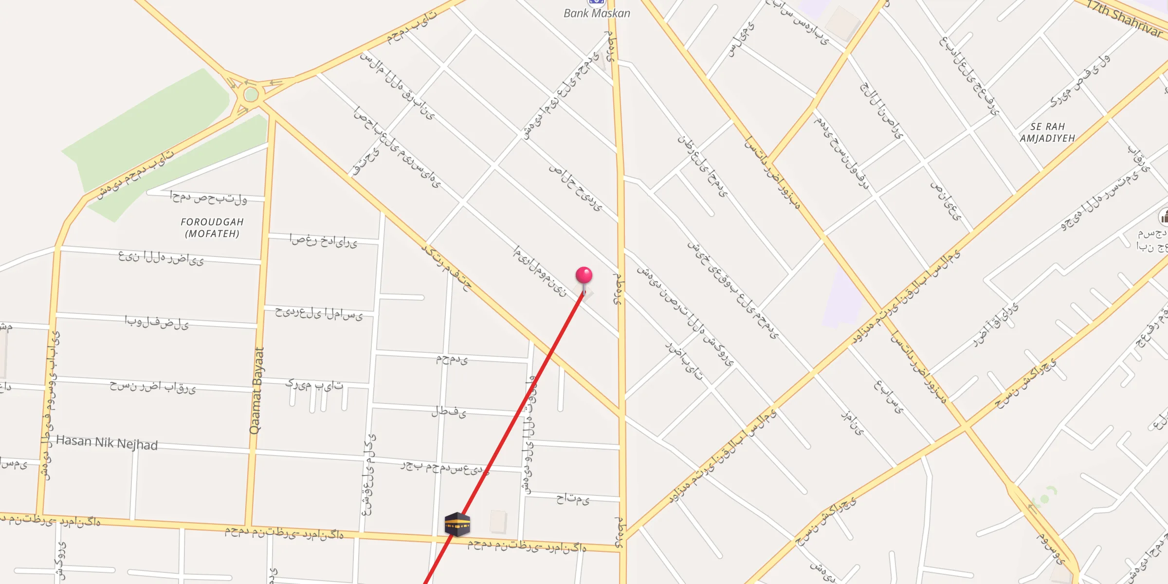 Carte de localisation : مسجد امیرالمؤمنین