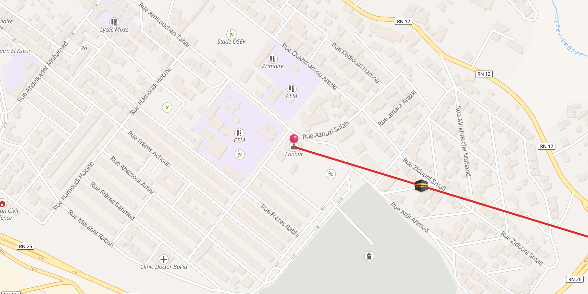 Carte de localisation : Ennour