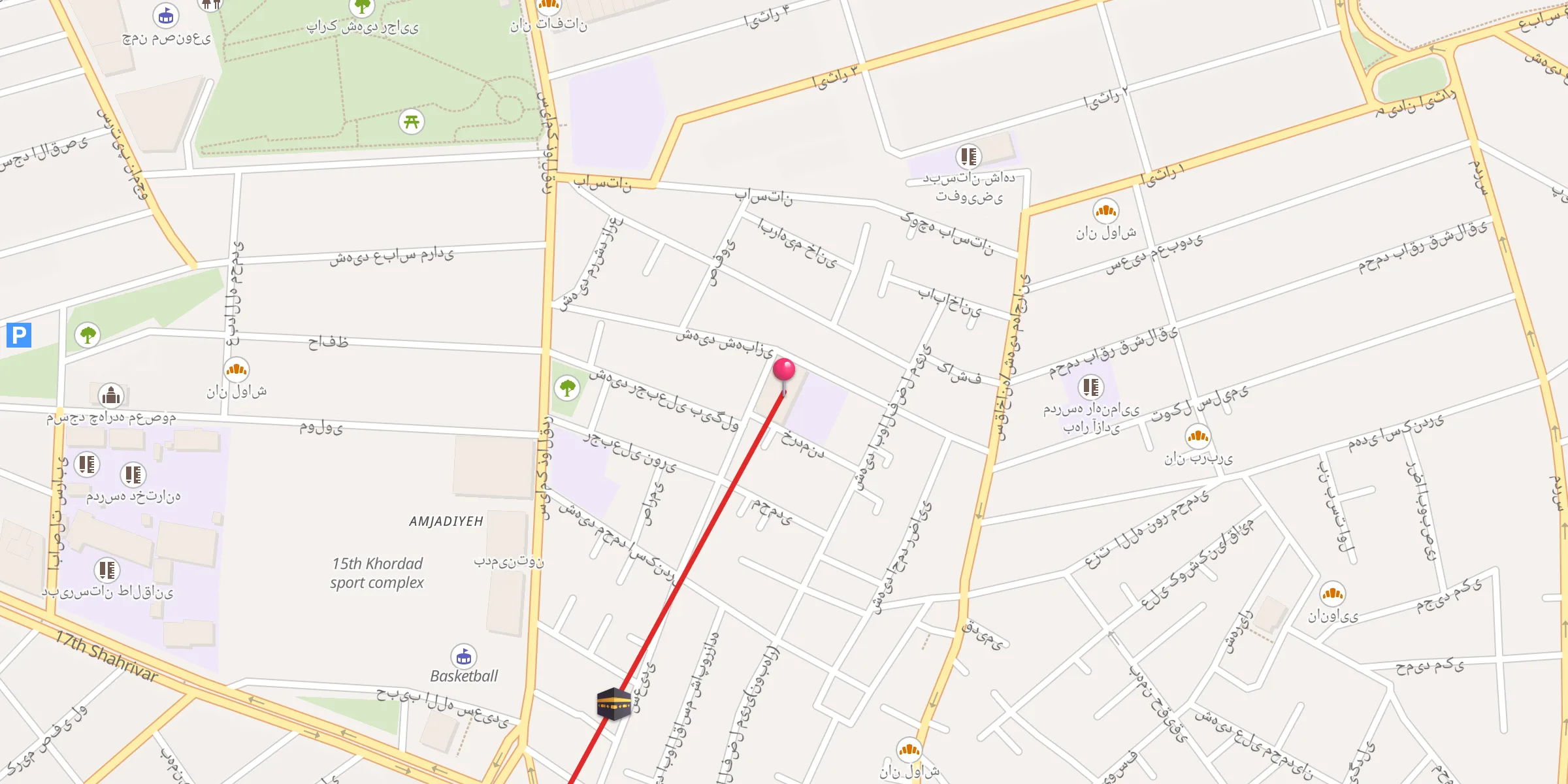 Carte de localisation : مسجد امام رضا