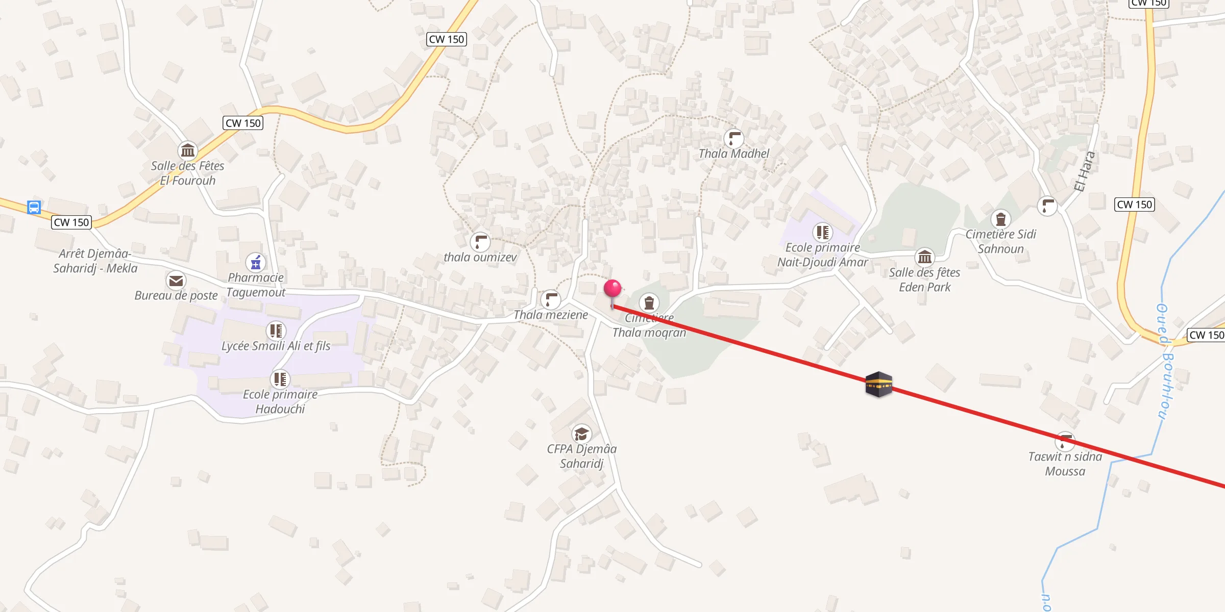 Carte de localisation : Lǧamaε Tala Moqran