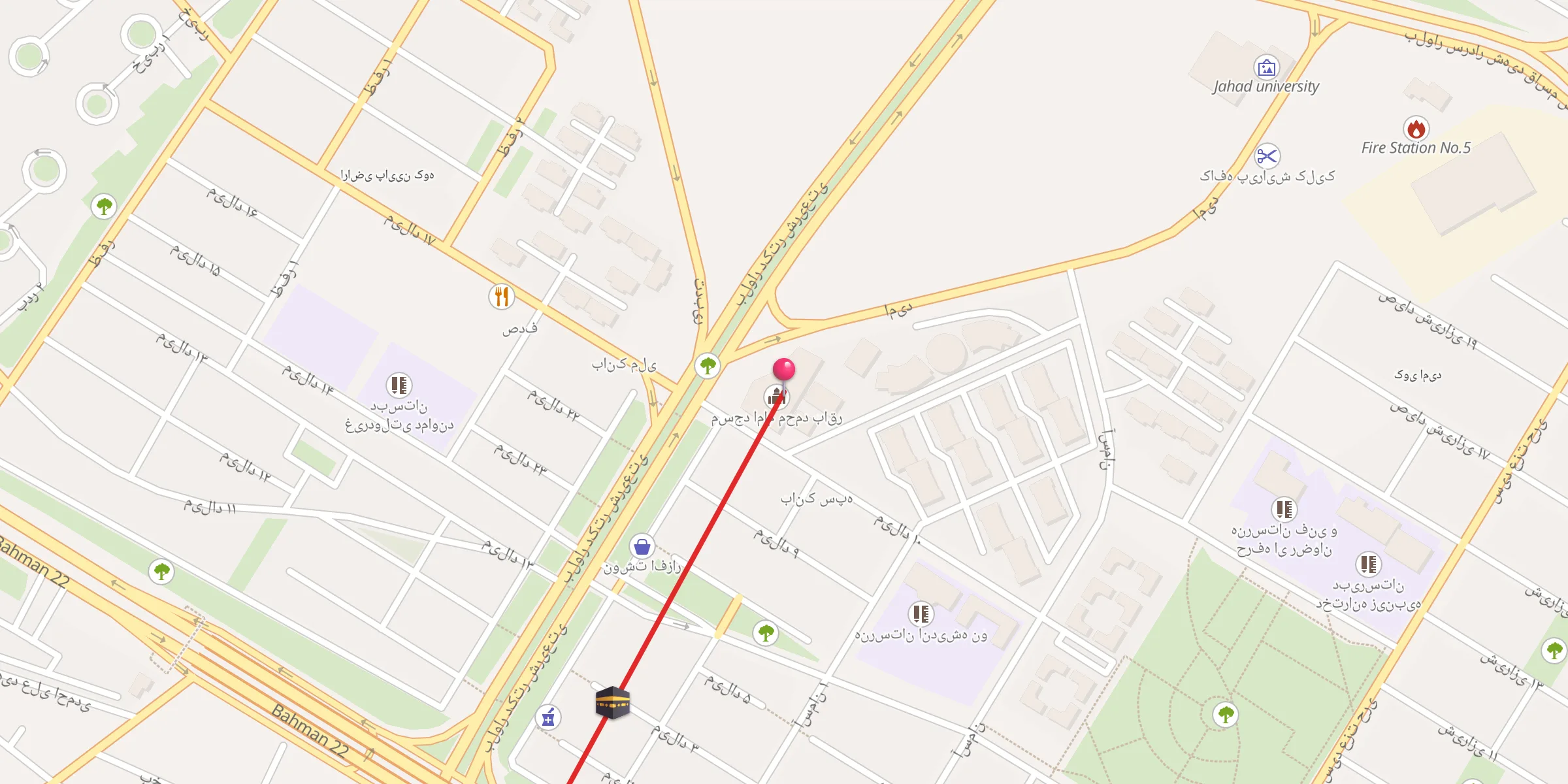 Carte de localisation : مسجد امام محمد باقر