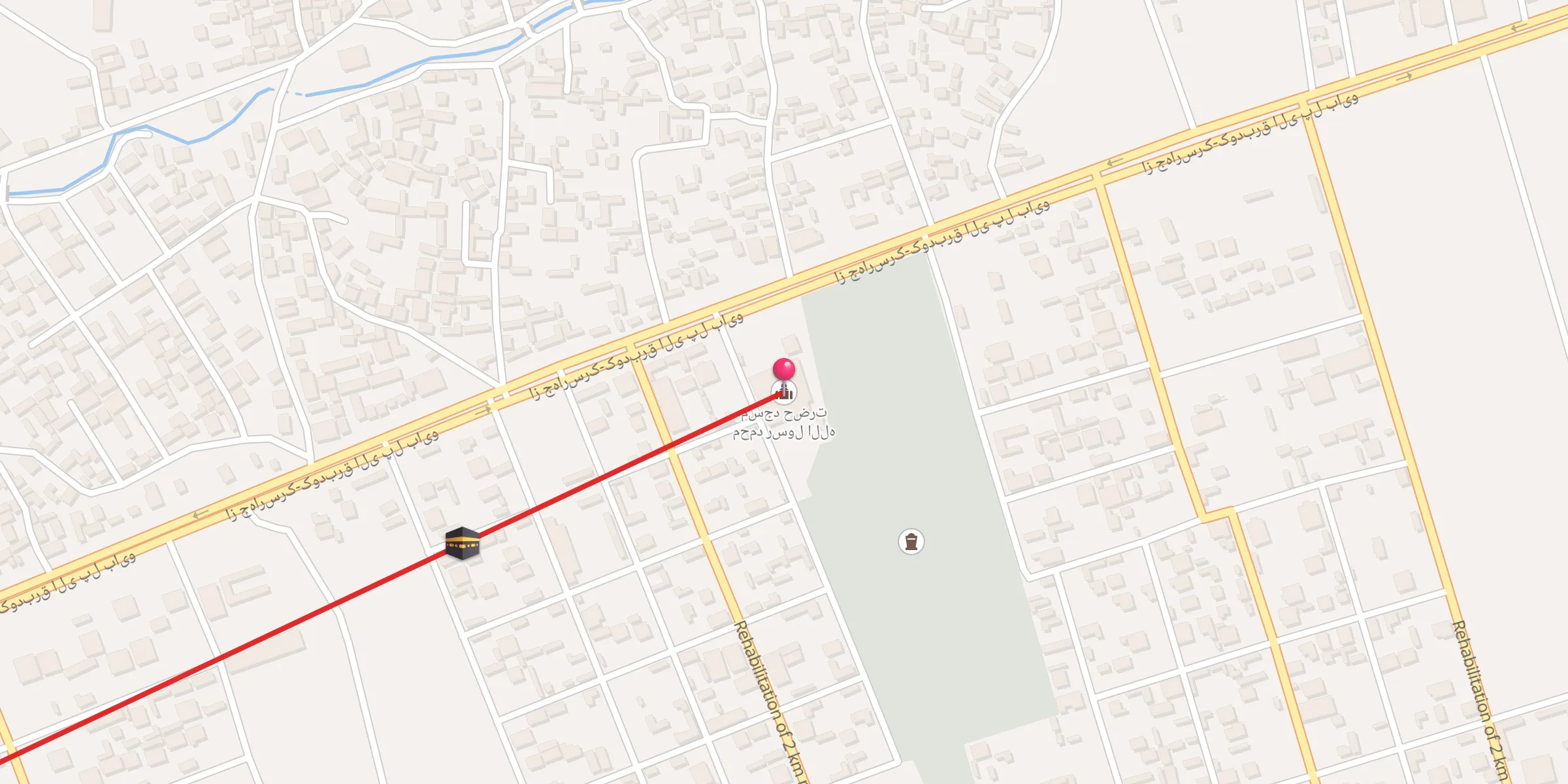 Carte de localisation : مسجد حضرت محمد رسول الله