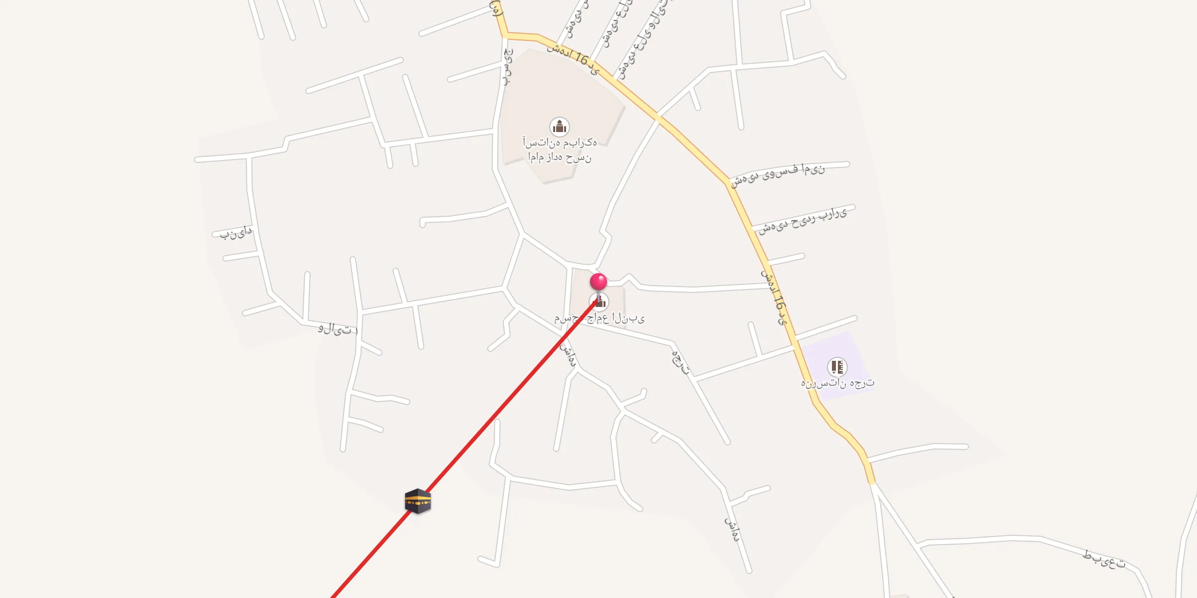 Carte de localisation : مسجد جامع النبی