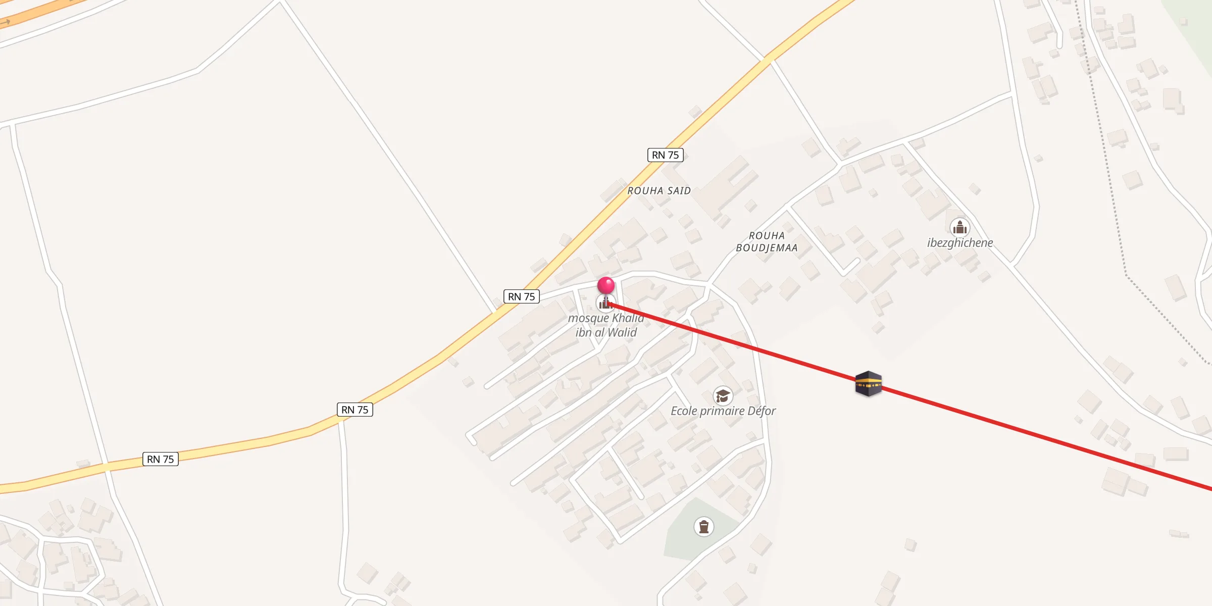 Carte de localisation : Mosquée Khalid ibn al Walid