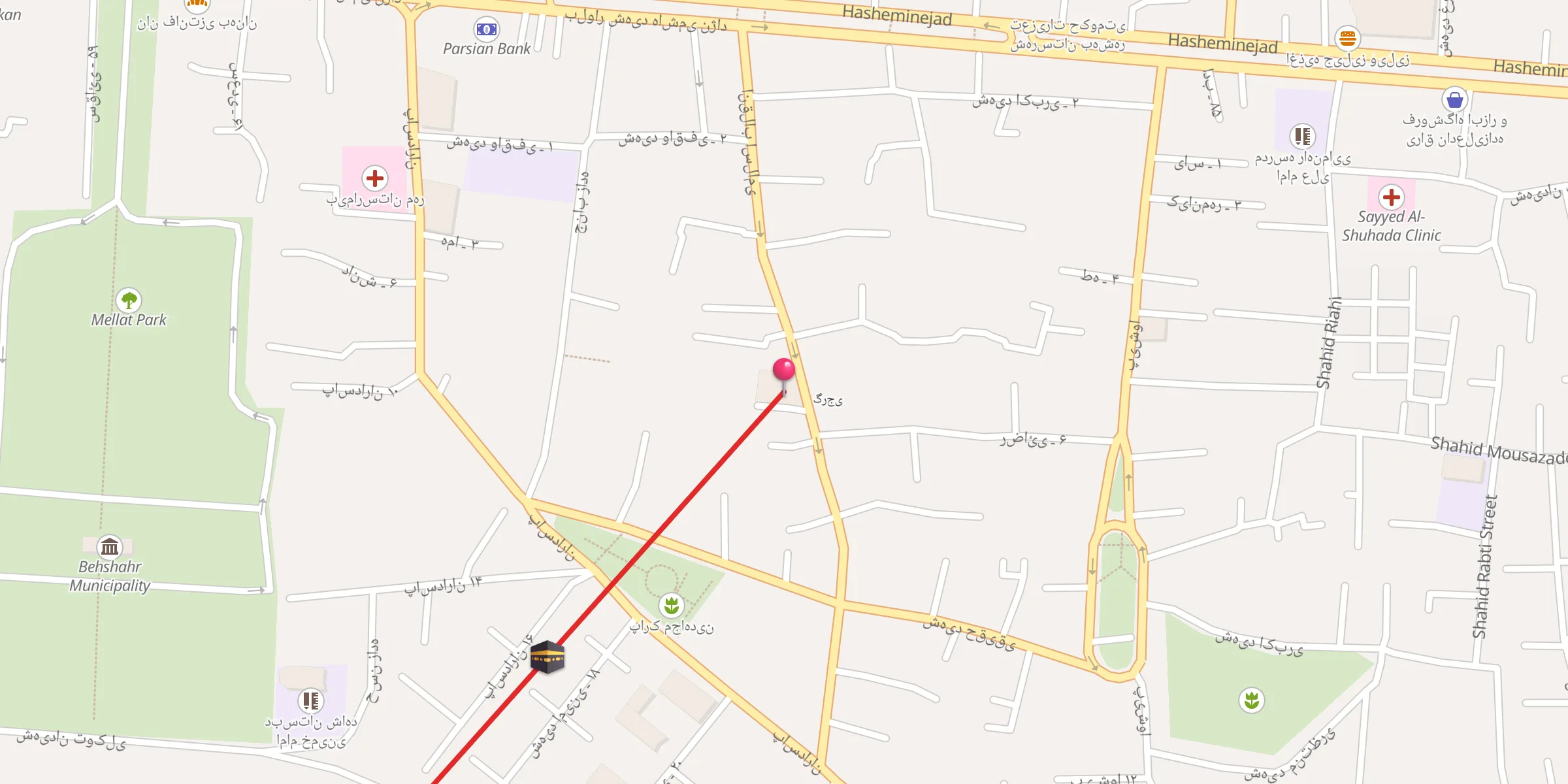 Carte de localisation : مسجد امام حسن مجتبی (ع) (گرجی بالا)