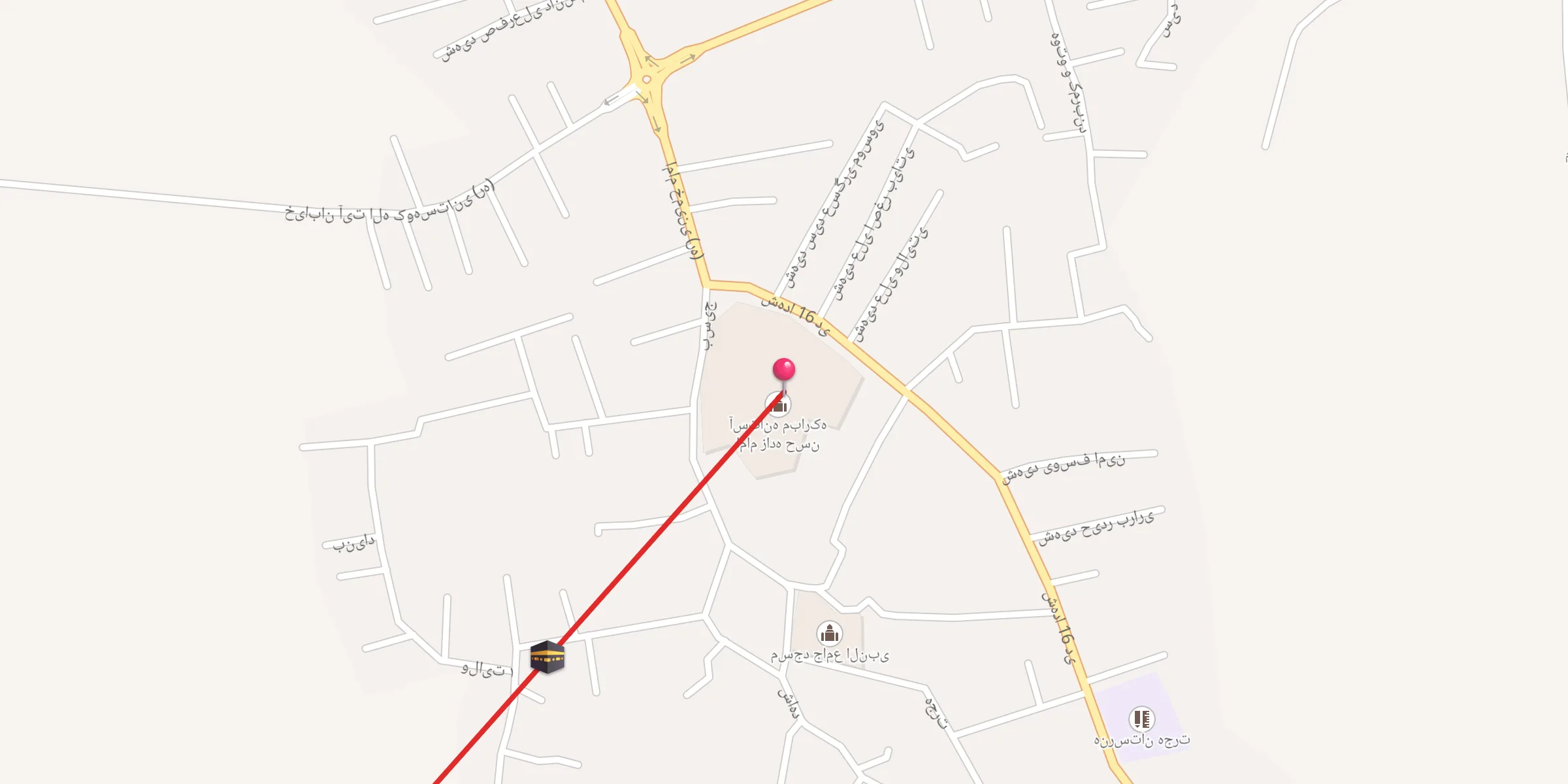 Carte de localisation : آستانه مبارکه امام زاده حسن
