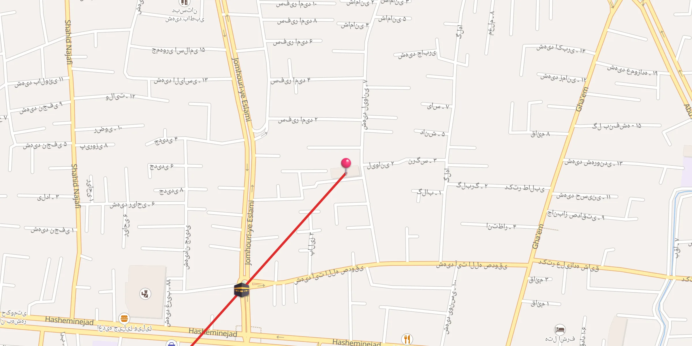 Carte de localisation : مسجد حضرت ولی عصر (عج)
