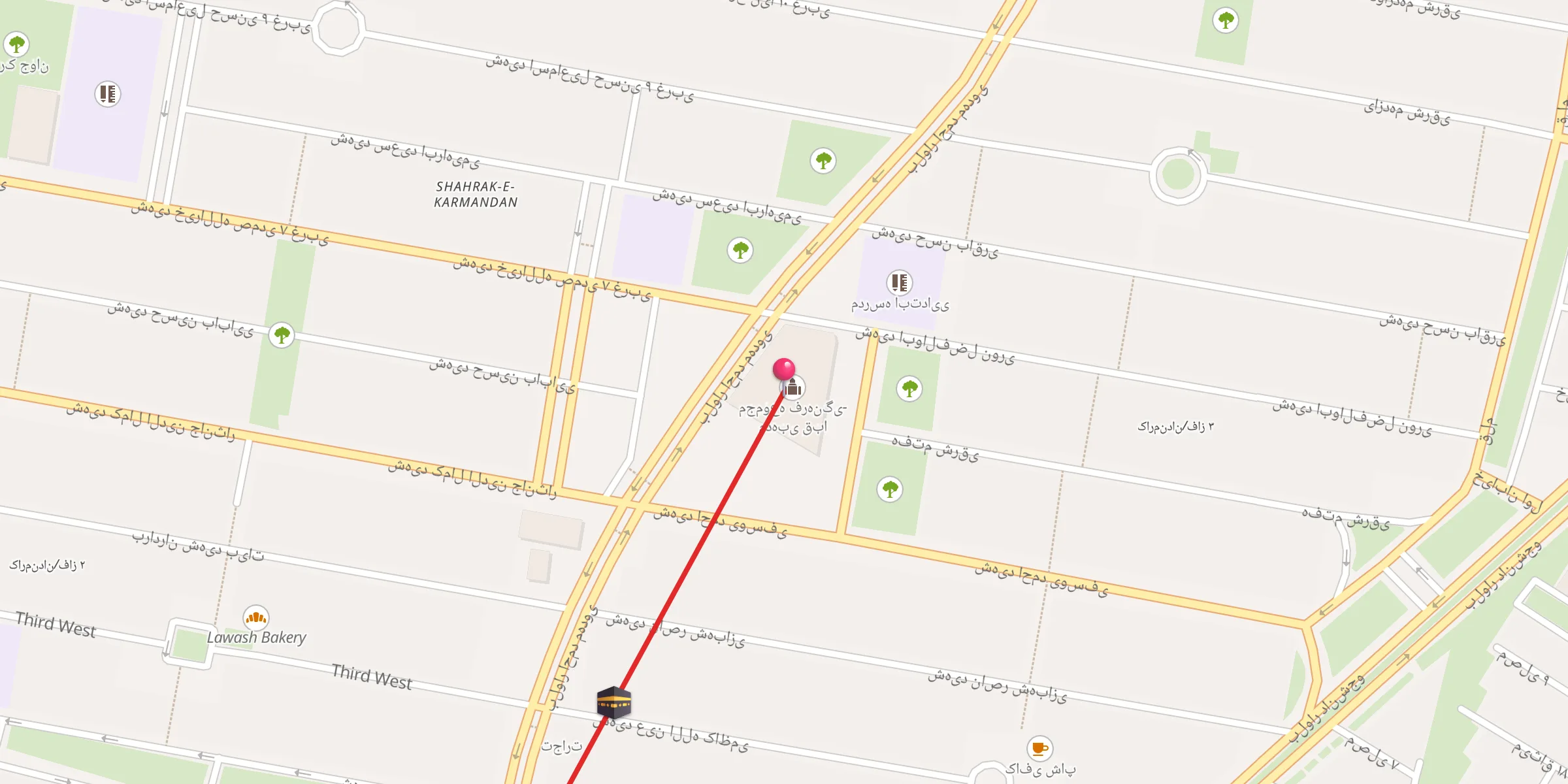 Carte de localisation : مجموعه فرهنگی-مذهبی قبا